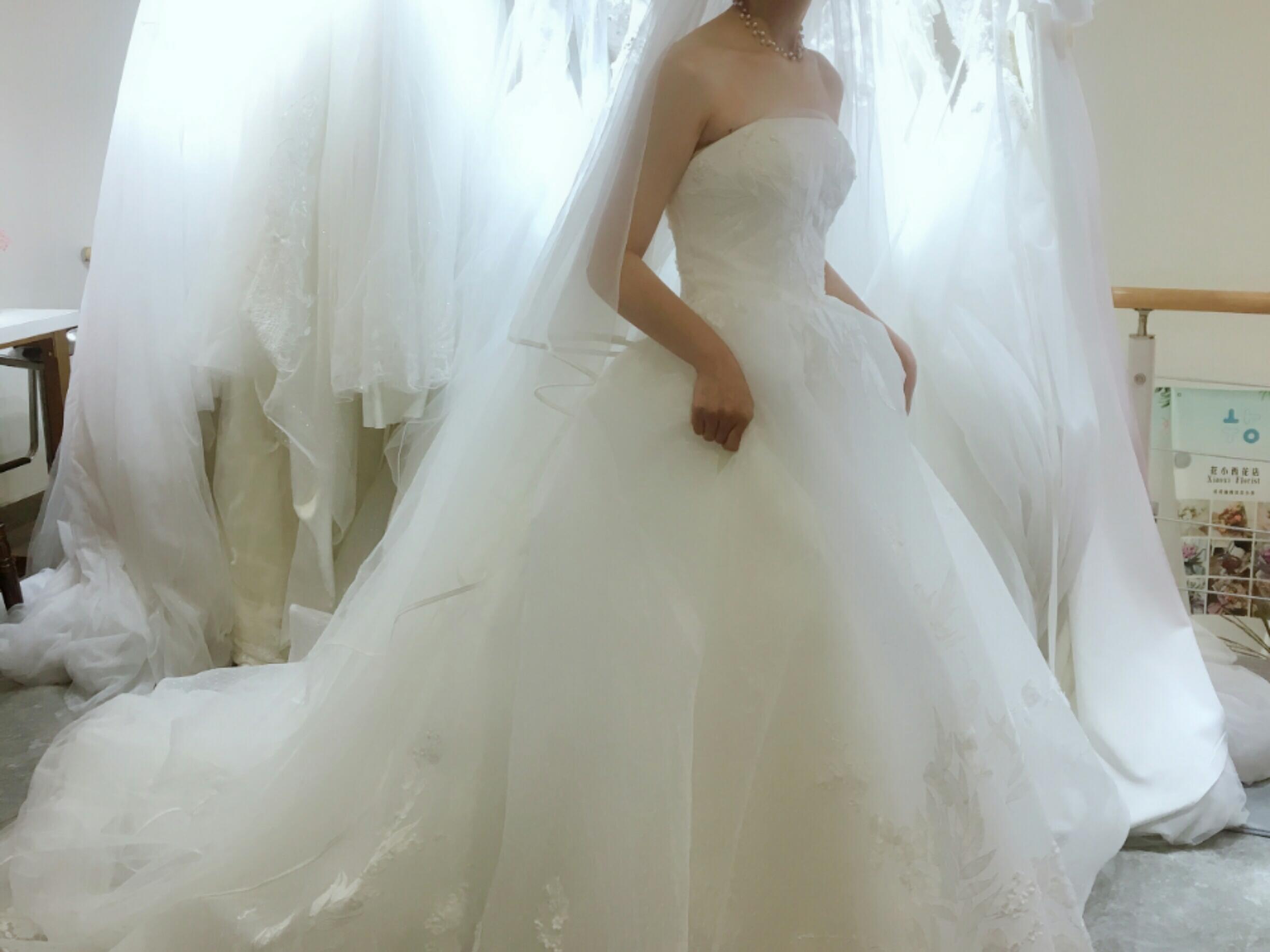 【栀善.嫁衣礼服】星空闪+2米长拖+重工打造