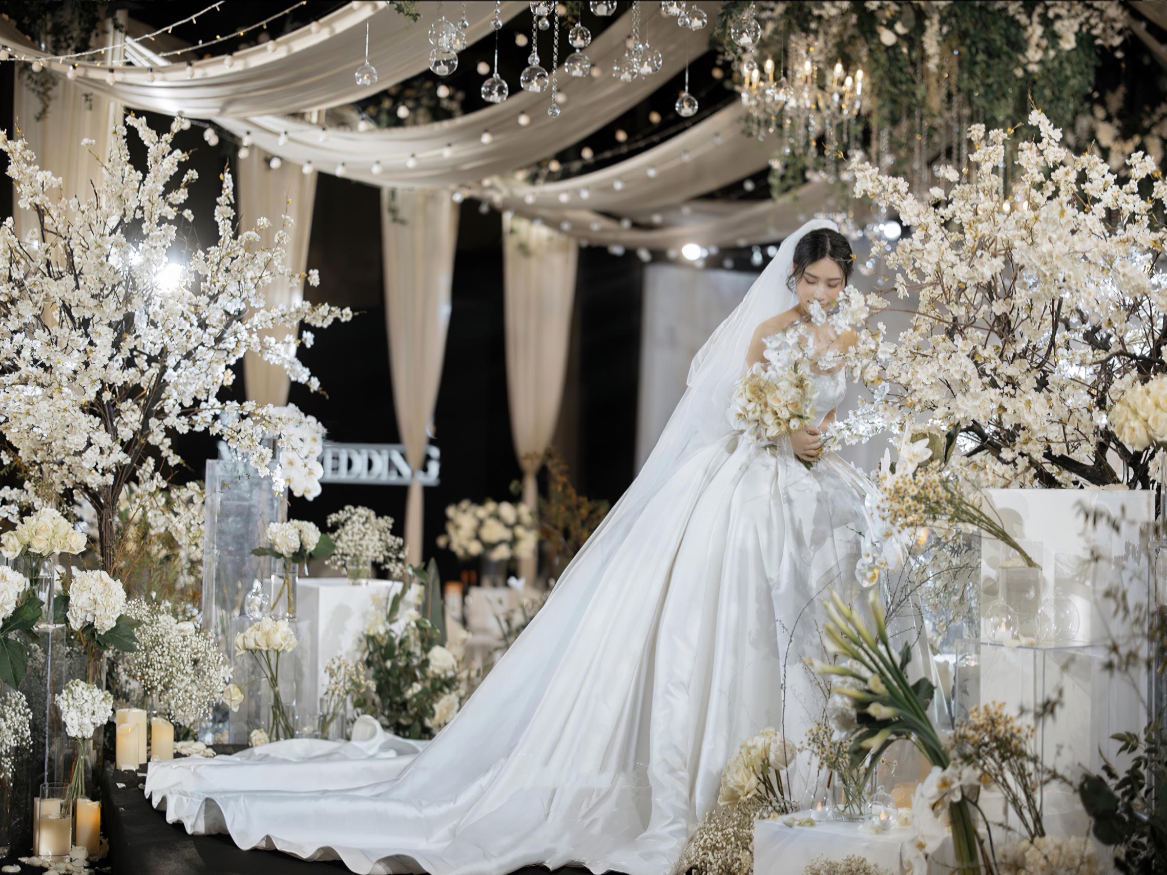 【屿霖婚策】白绿色系鲜花韩式风