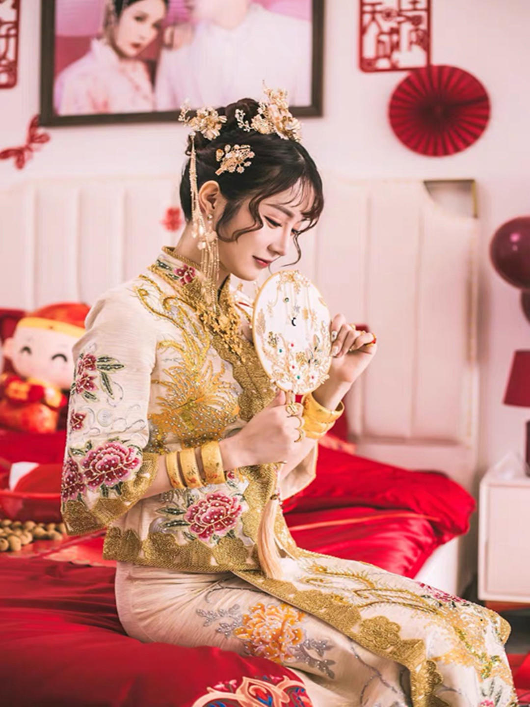 回请妆新娘早妆（一妆一发造型），一线化妆品