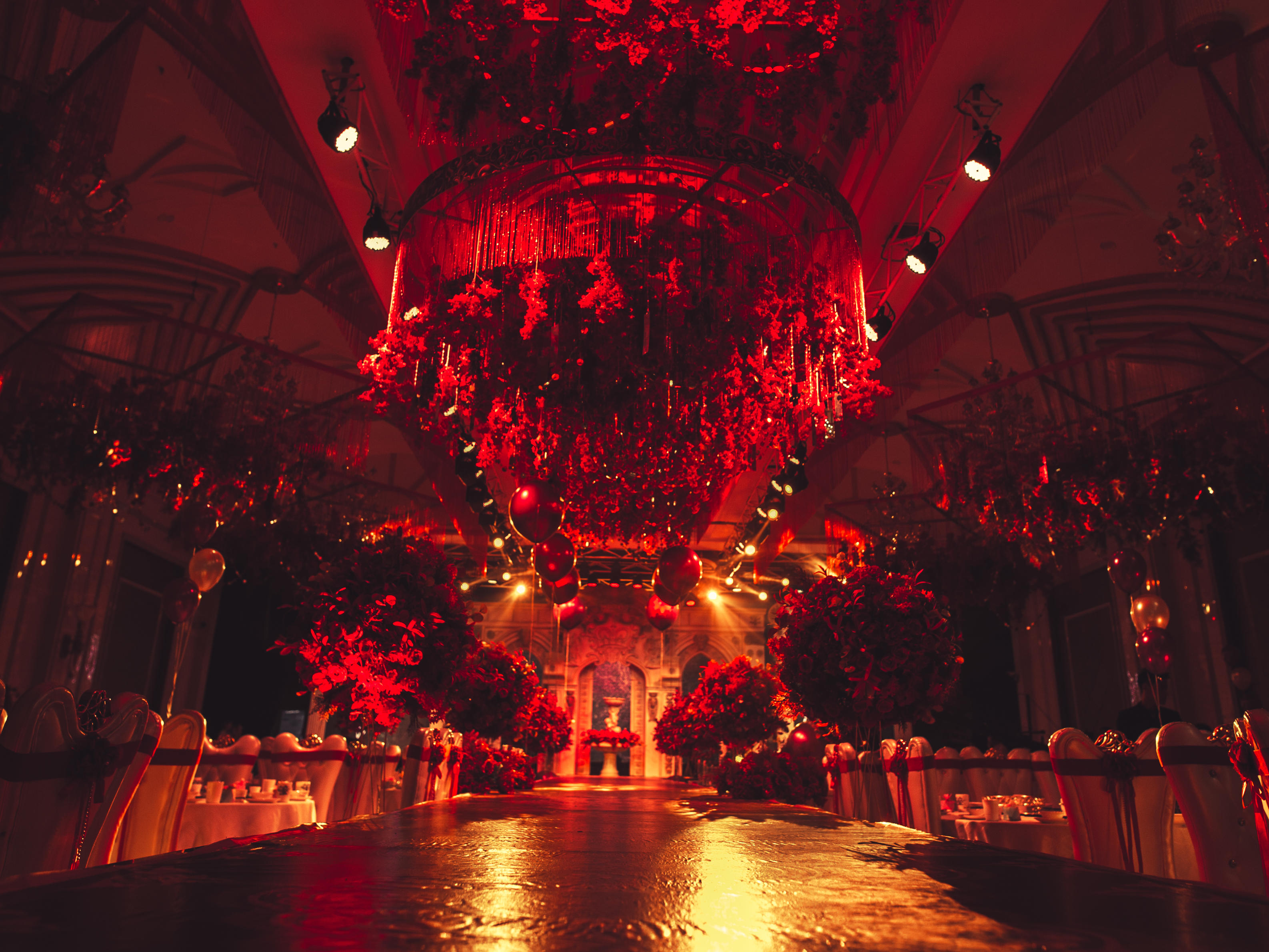 经典款 红金 宴会设计 高端 实物泡雕系列