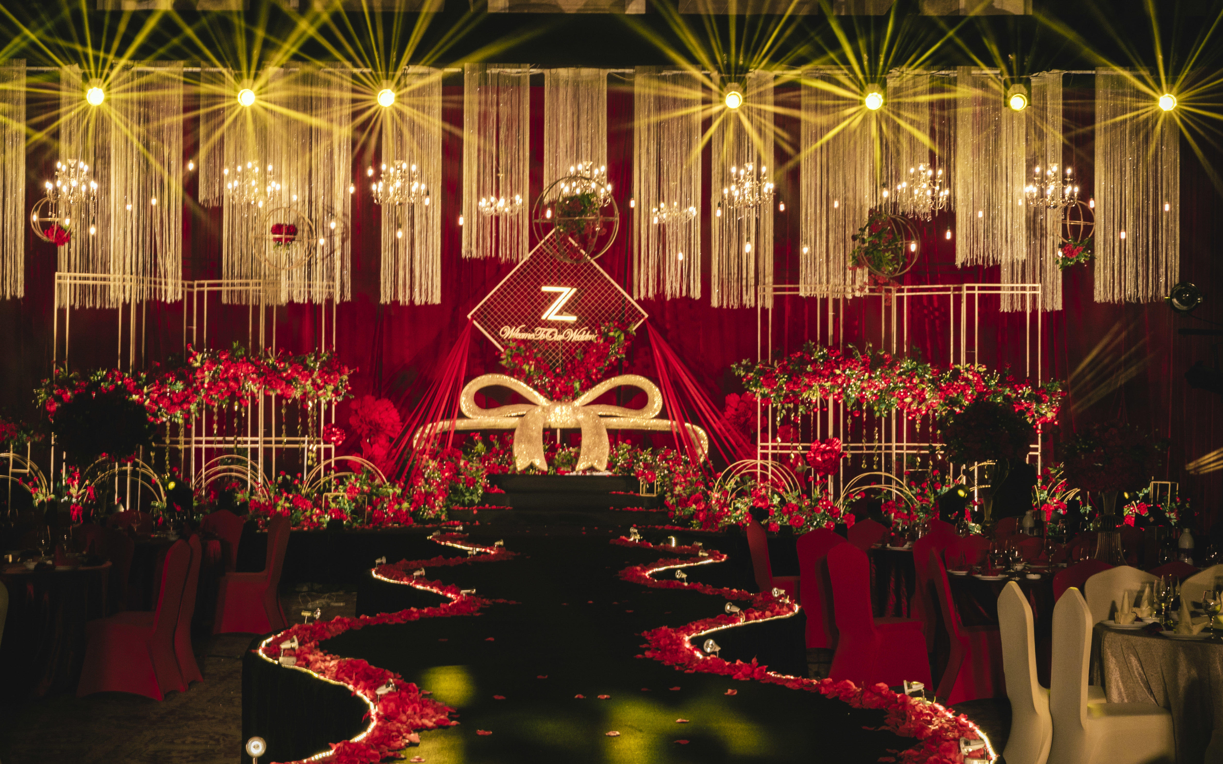 【缘定唯美婚礼策划】欧式大气红金婚礼