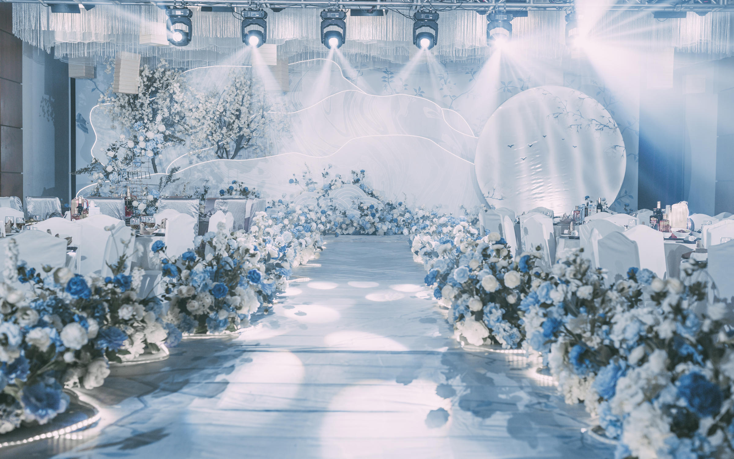 越中国越时尚/蓝色系中式婚礼案例