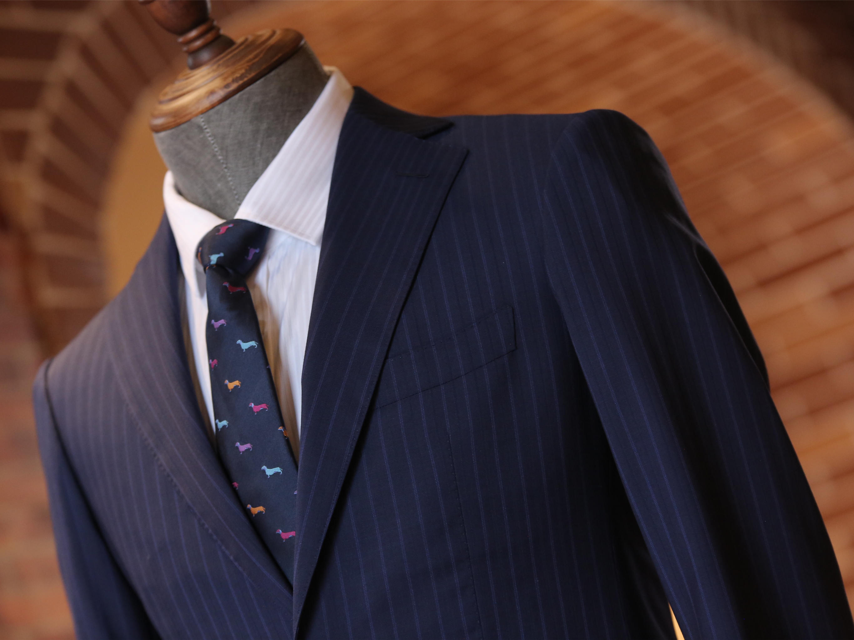 【职场精英10件套】藏蓝色暗条纹商务套系