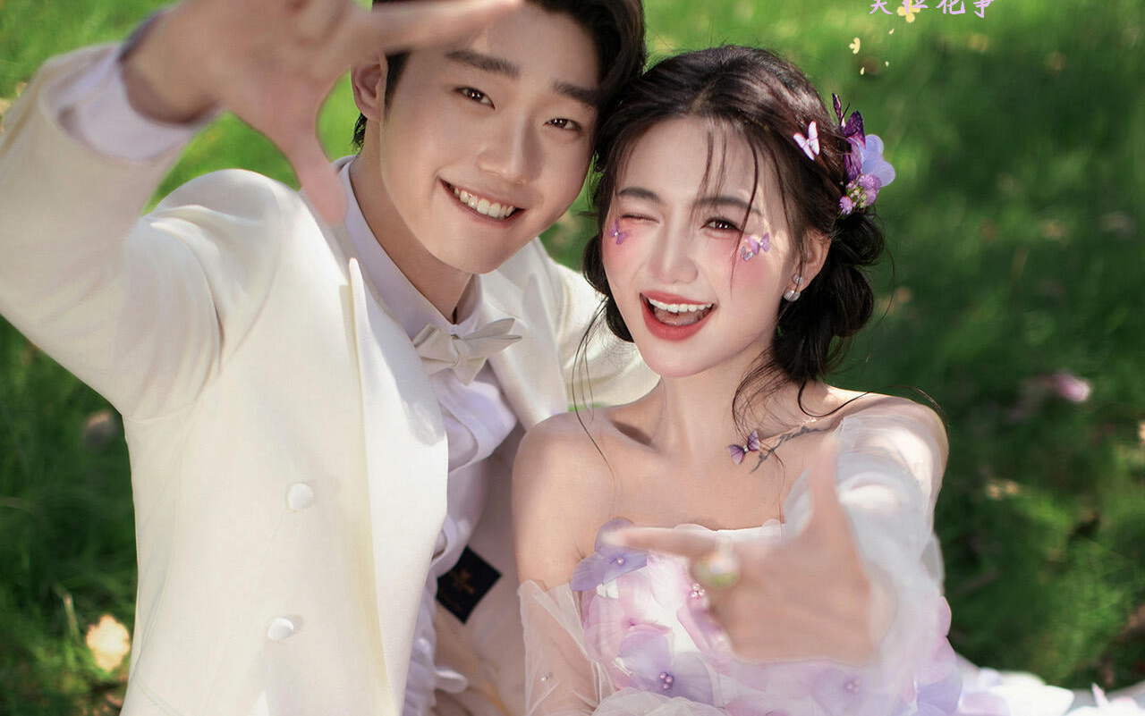 绝绝紫💜公主风森系婚纱照也太太太甜了吧