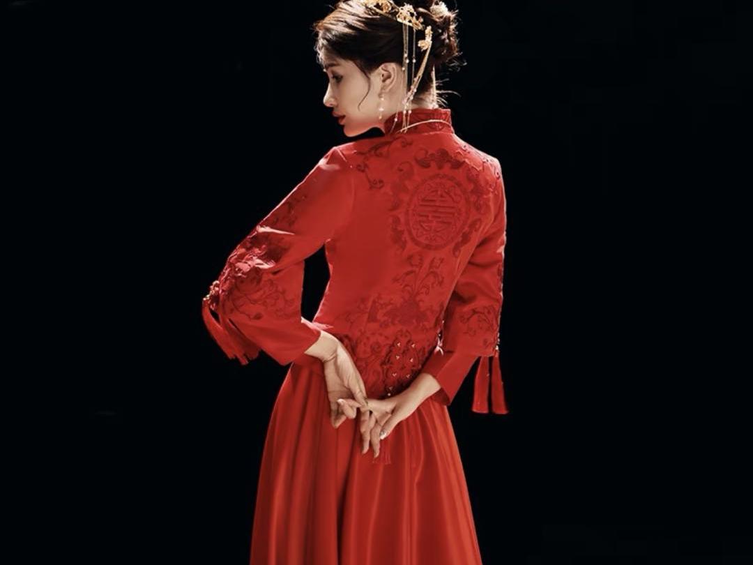 秀禾服女2019新款春夏新娘结婚敬酒服礼服中式嫁