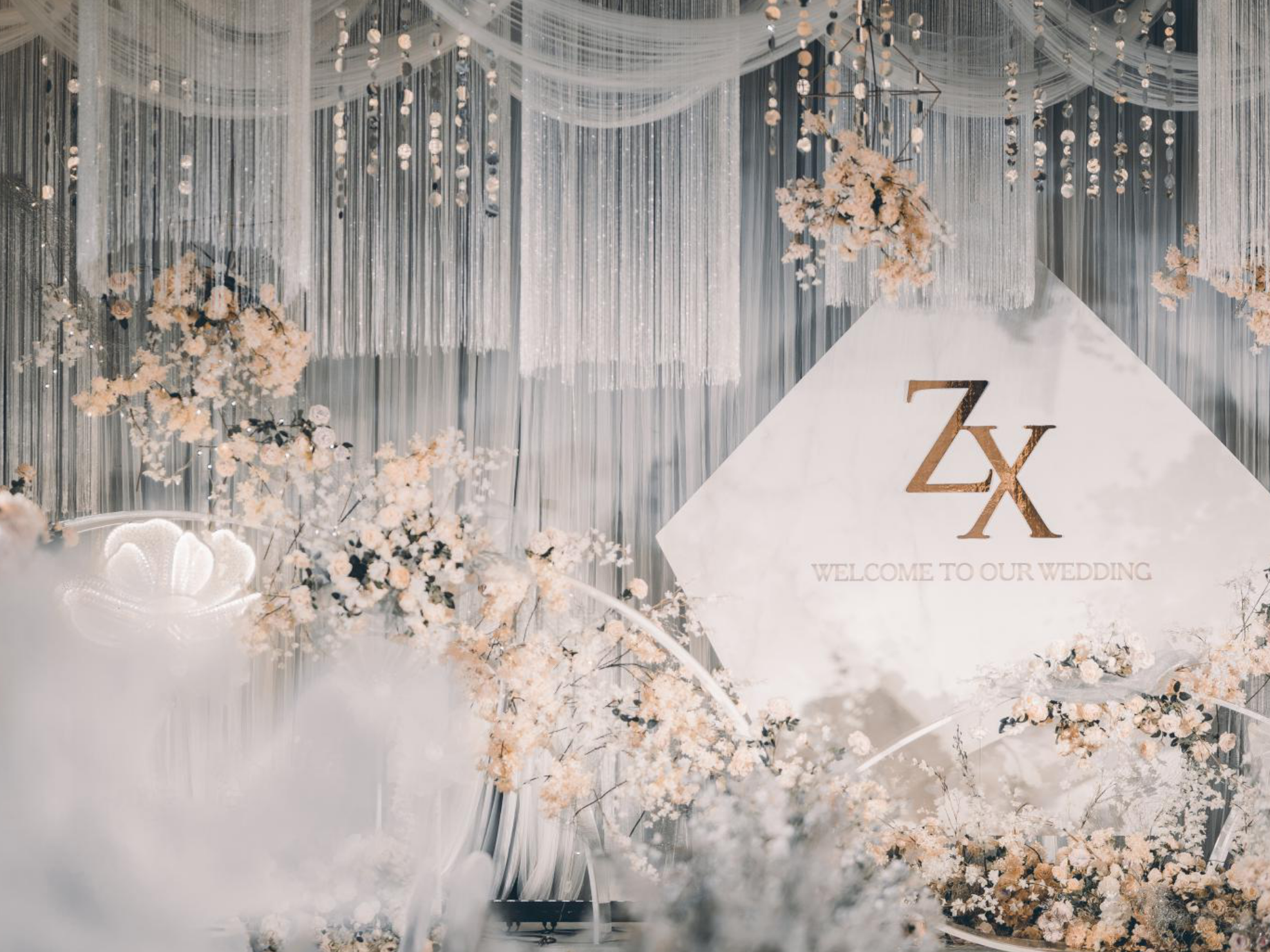 杭州花海阁（百色婚庆店）大理石小清新风格