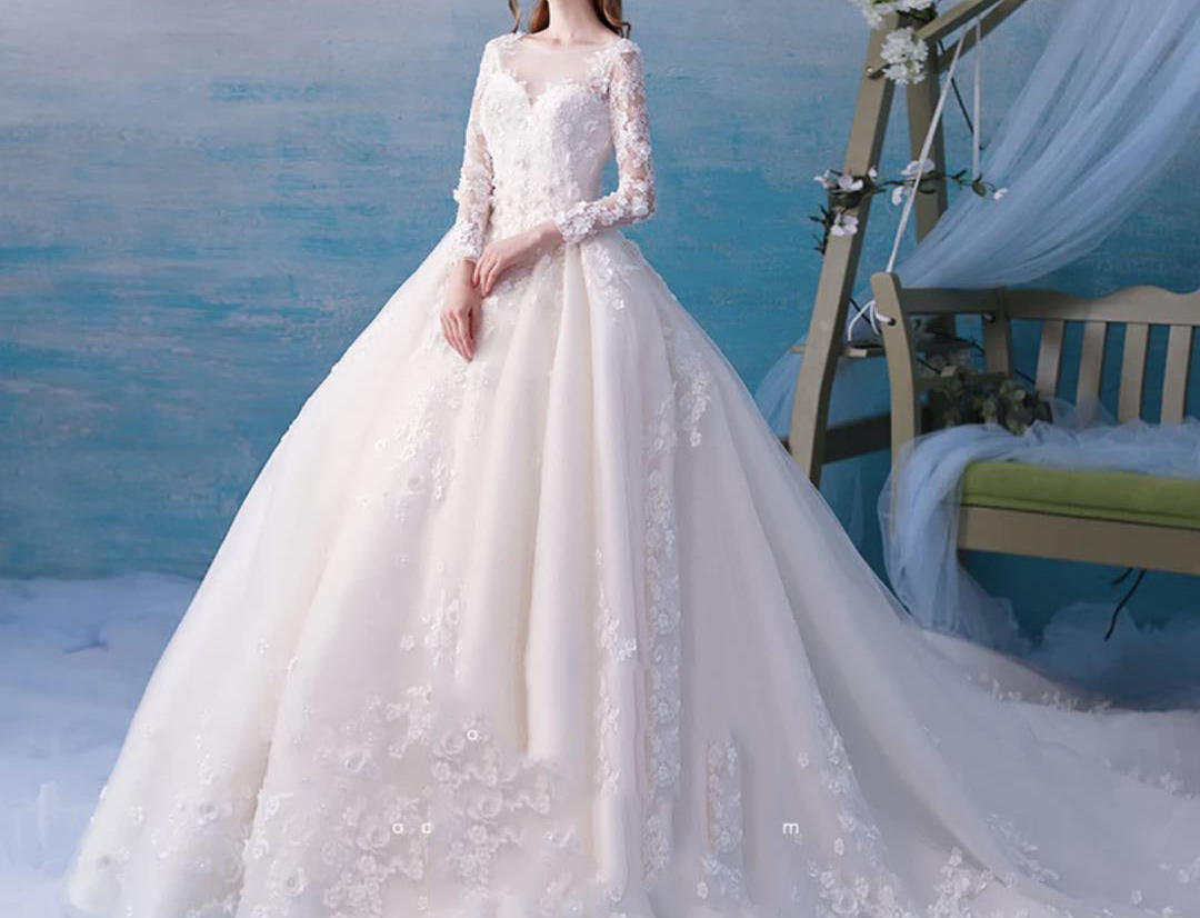 森系赫本抖音网红2019主婚纱礼服新款新娘拖尾