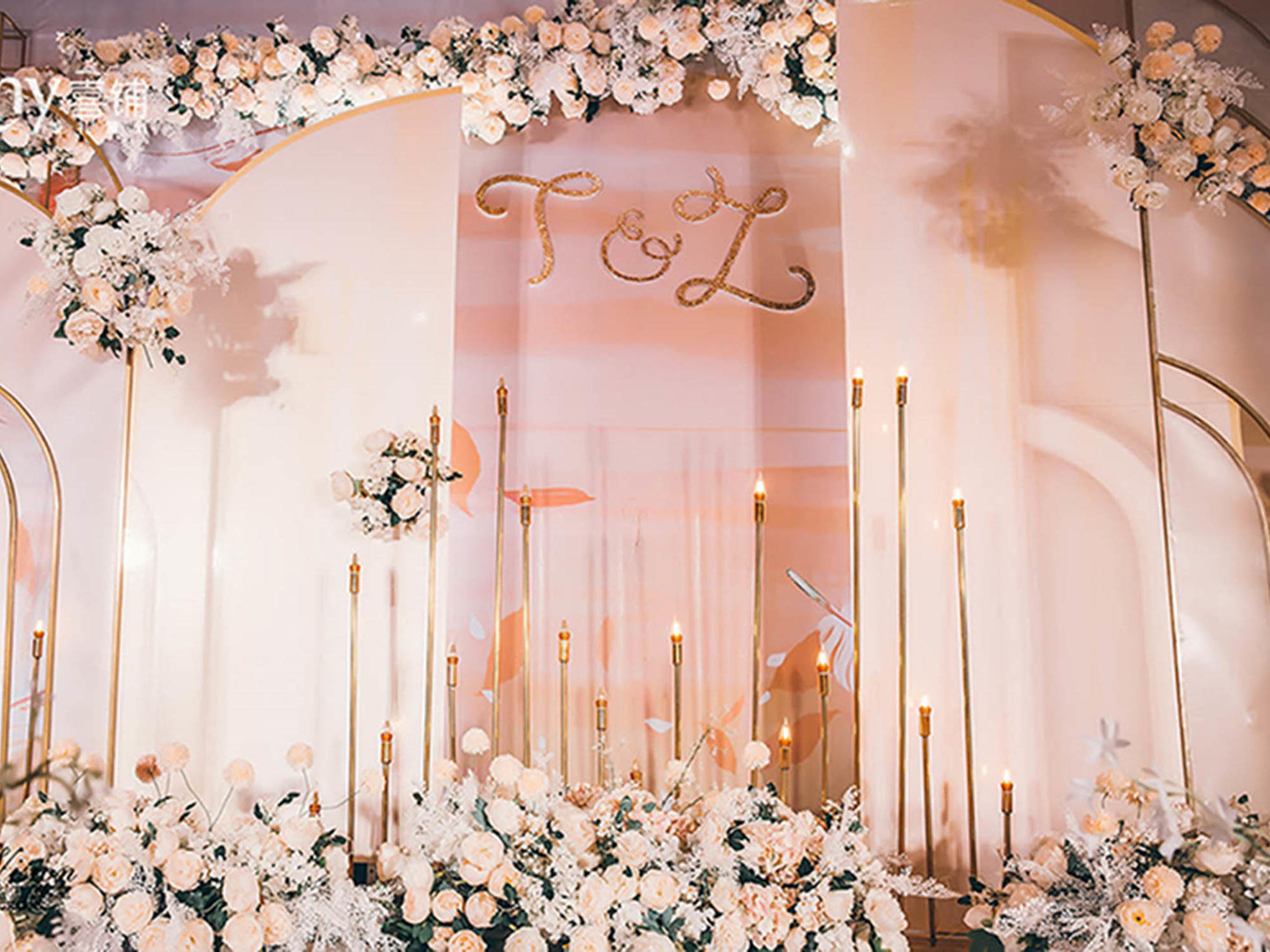 【人气爆款】浪漫香槟粉色蔷薇花主题