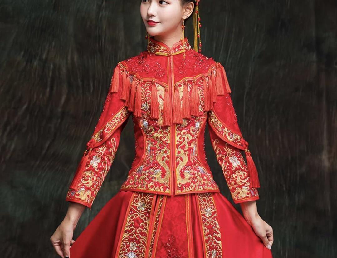 秀禾服新娘2019新款中式婚服龙凤褂嫁衣结婚礼服