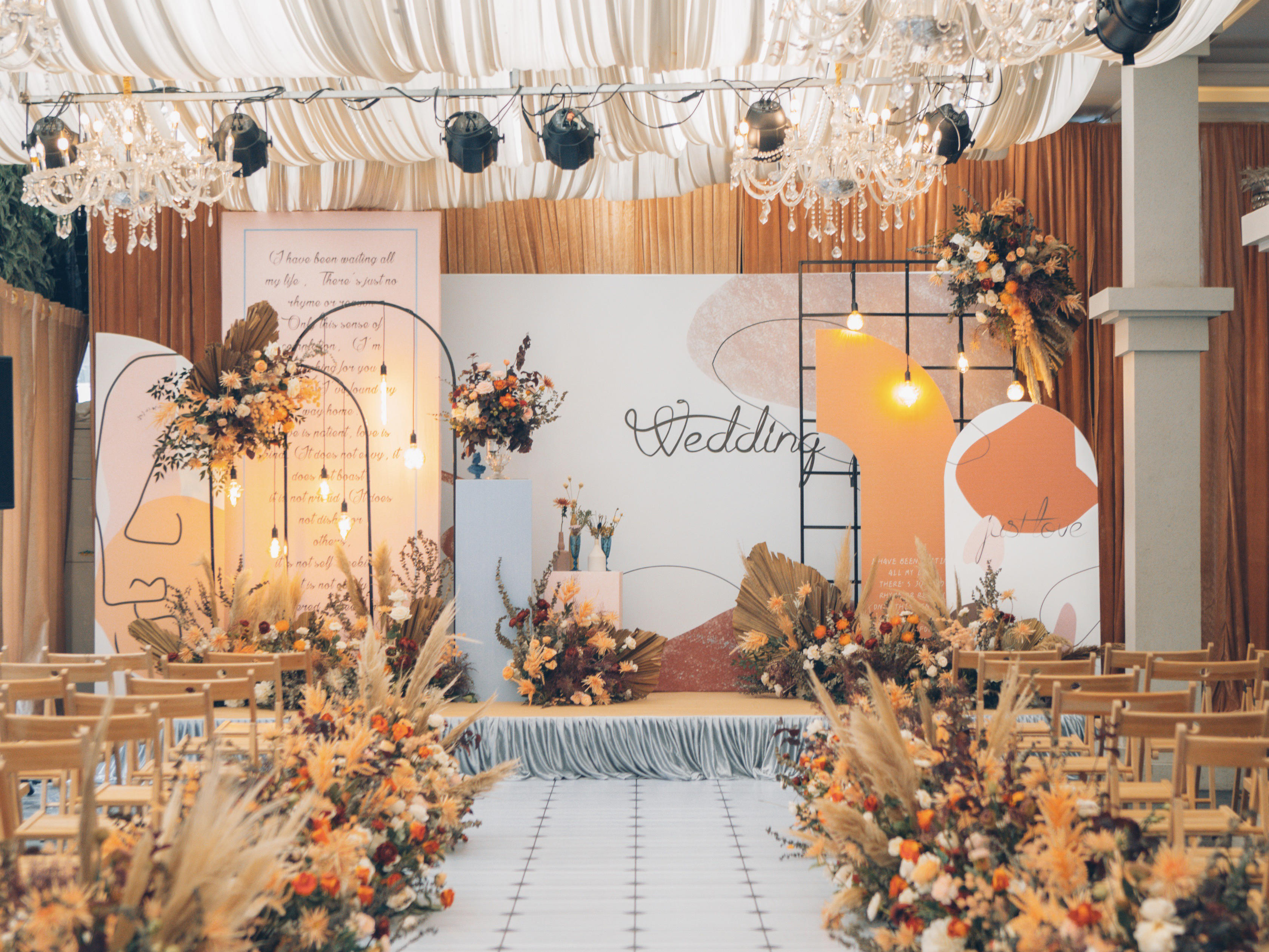 Lover_橙色主题室内小清新婚礼