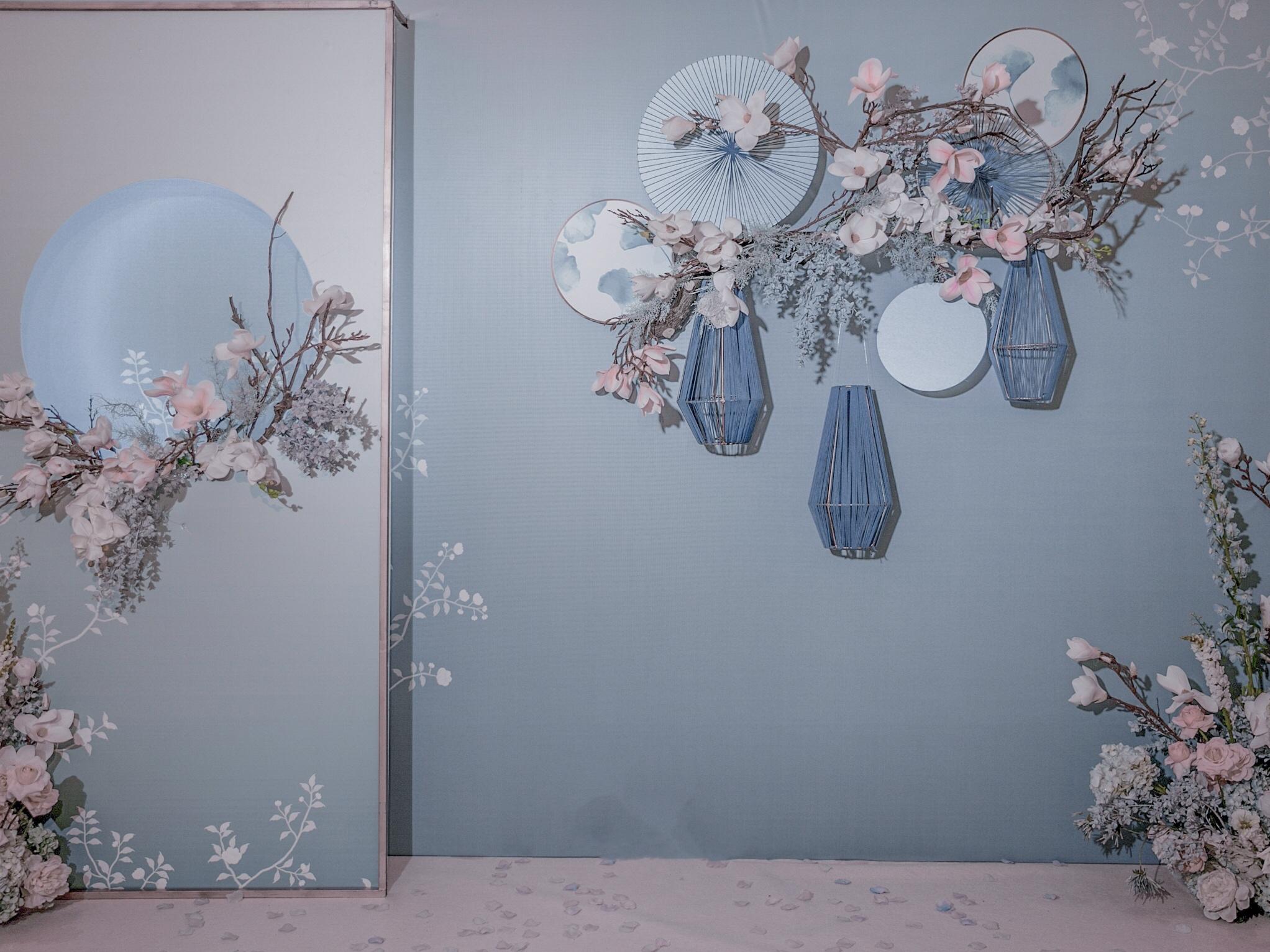 真挚纯洁的爱 新中式 蓝色系婚礼