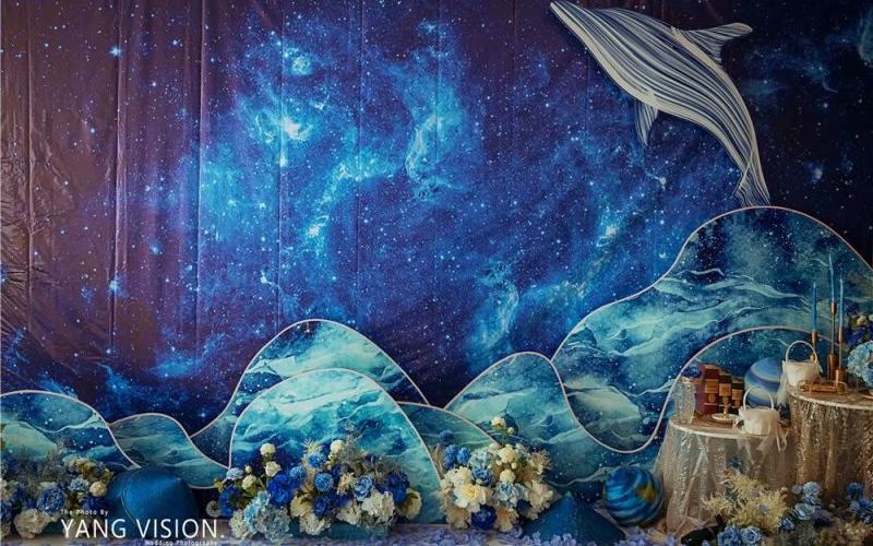 7克拉婚礼 蓝色海洋星空