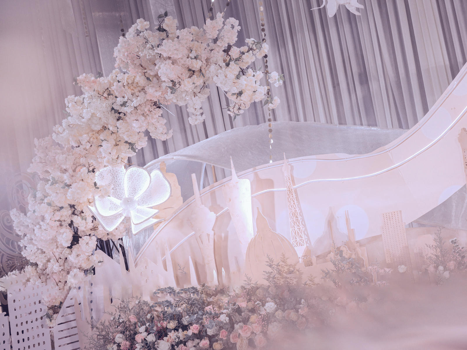 【2021新年巨献】香槟灰唯美主题+婚车布置+补