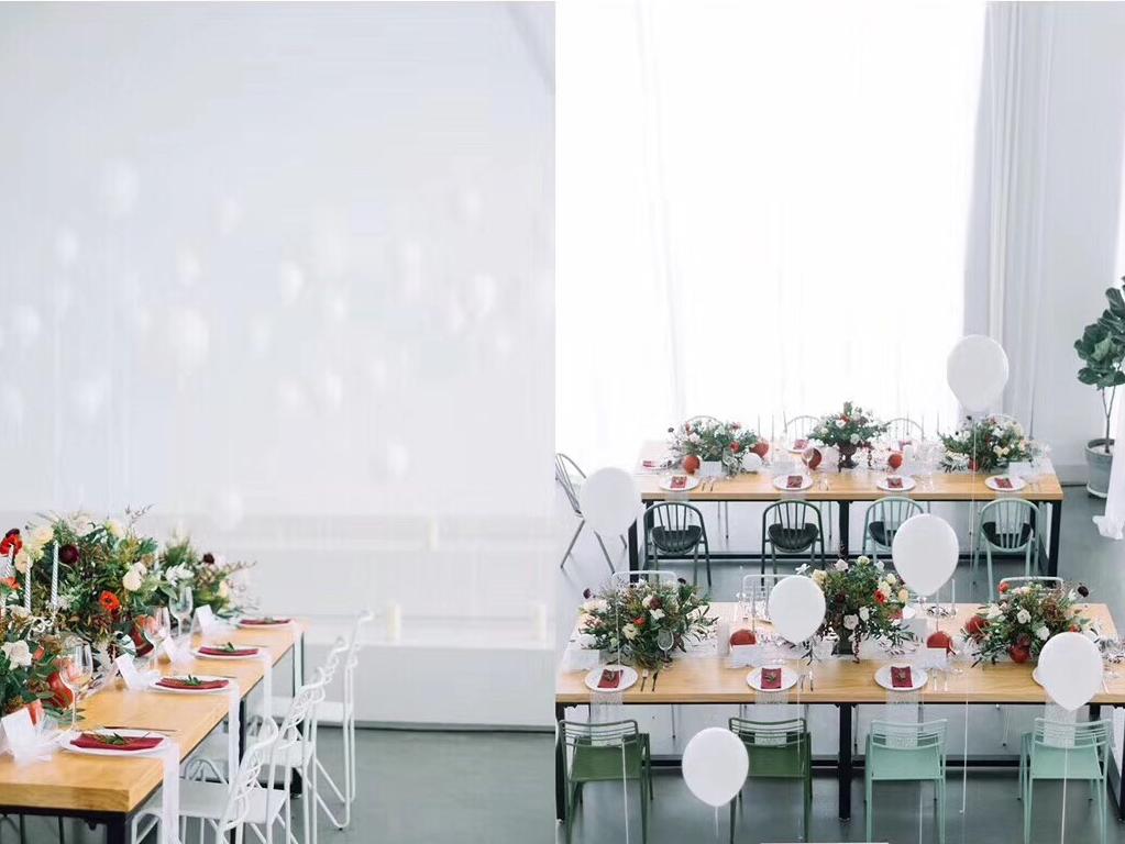 30-50人网红民宿hilive白色气球婚礼