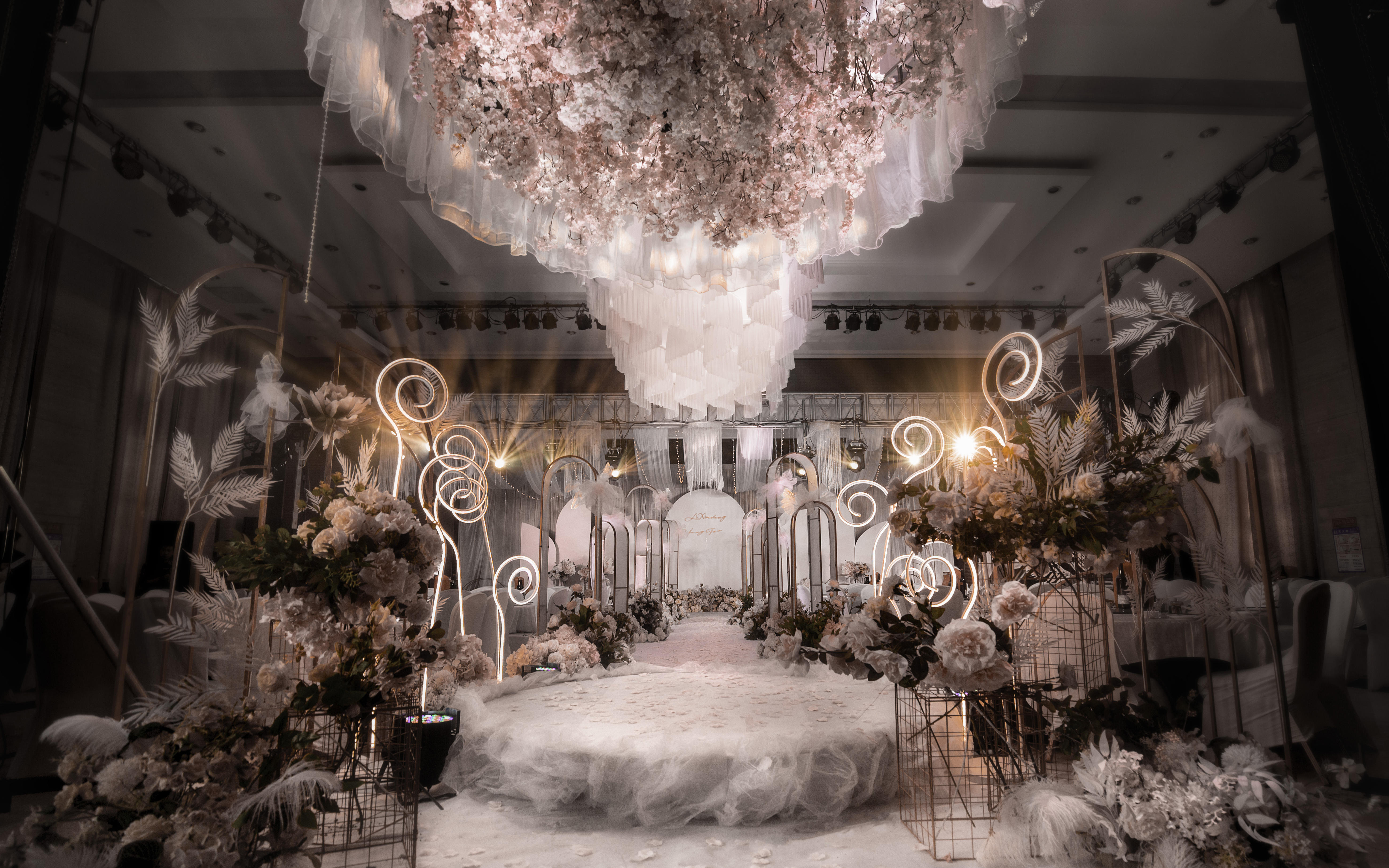 韩式梦幻裸粉色香槟色浪漫清新唯美婚礼