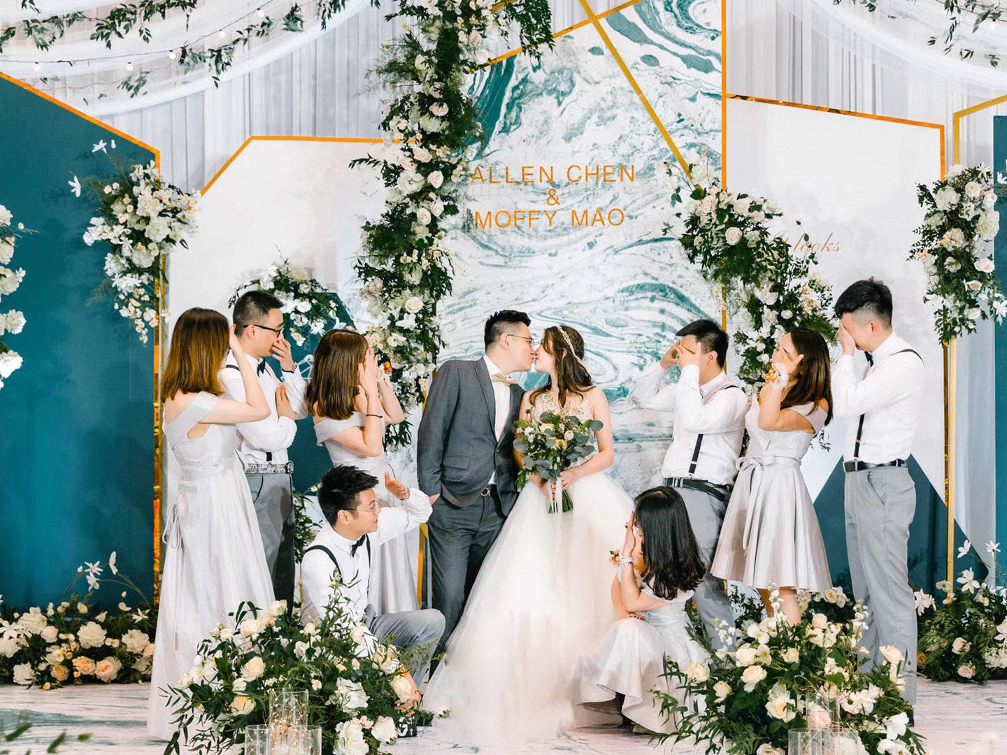 【金叶婚礼】孔雀蓝水彩主题婚礼