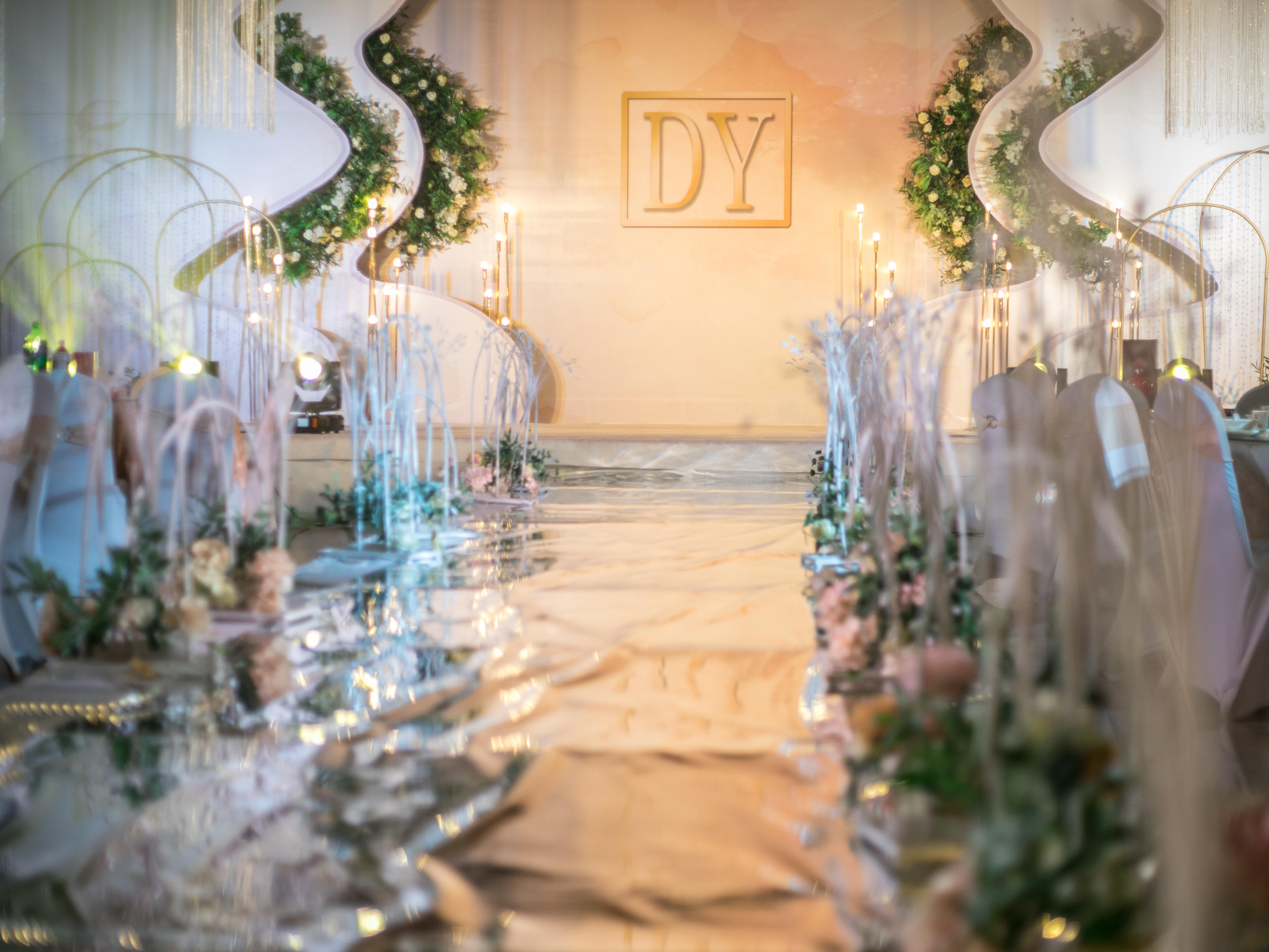 香槟色KT板造型韩式小清新风格