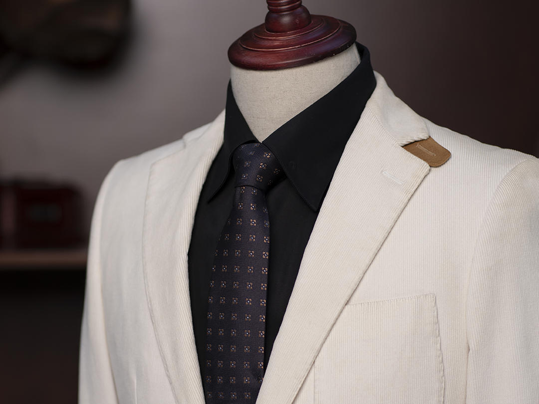 白色绒面单排扣sportcoat