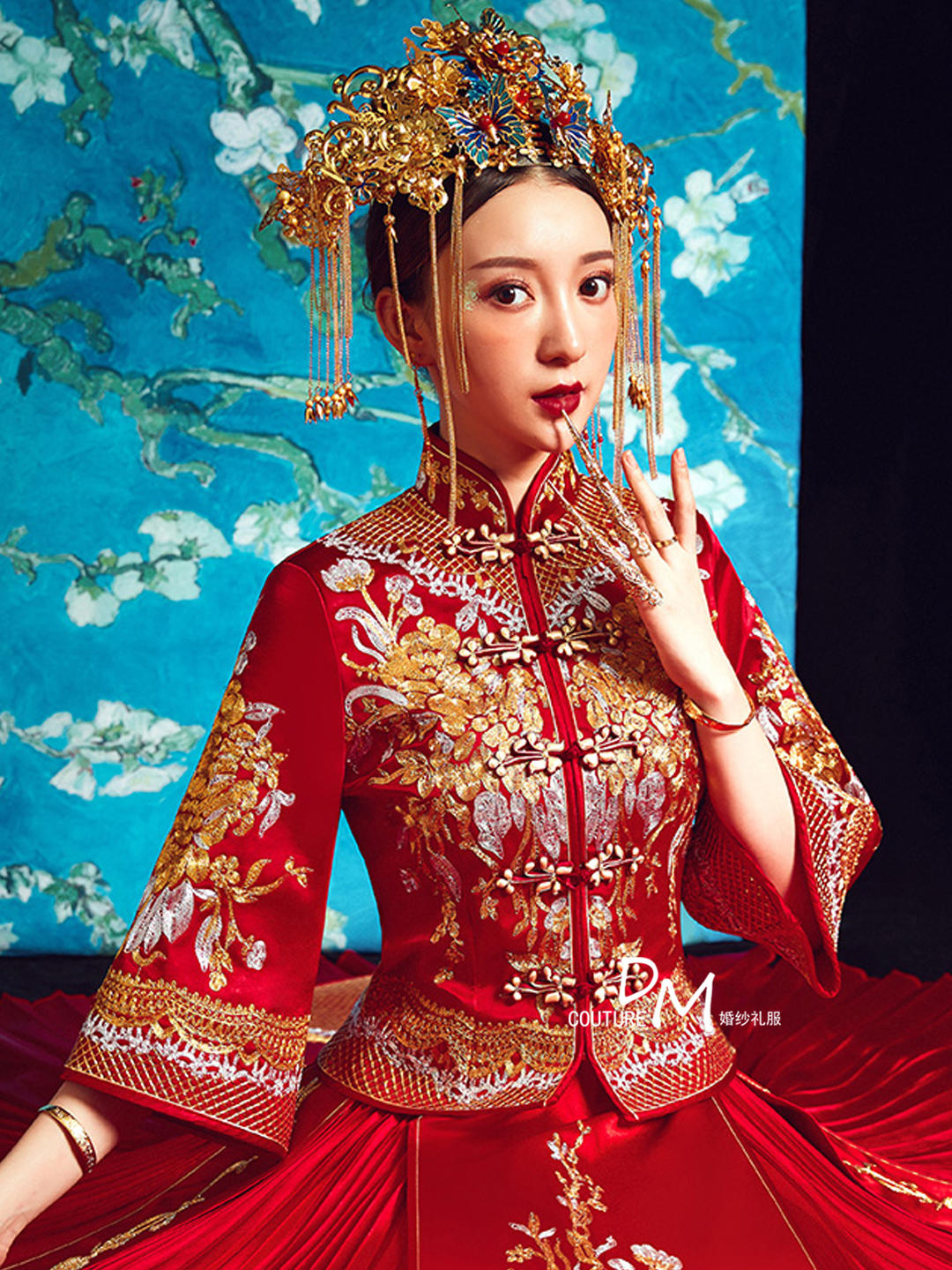 DM婚纱/中式苏绣系列/锦上添花