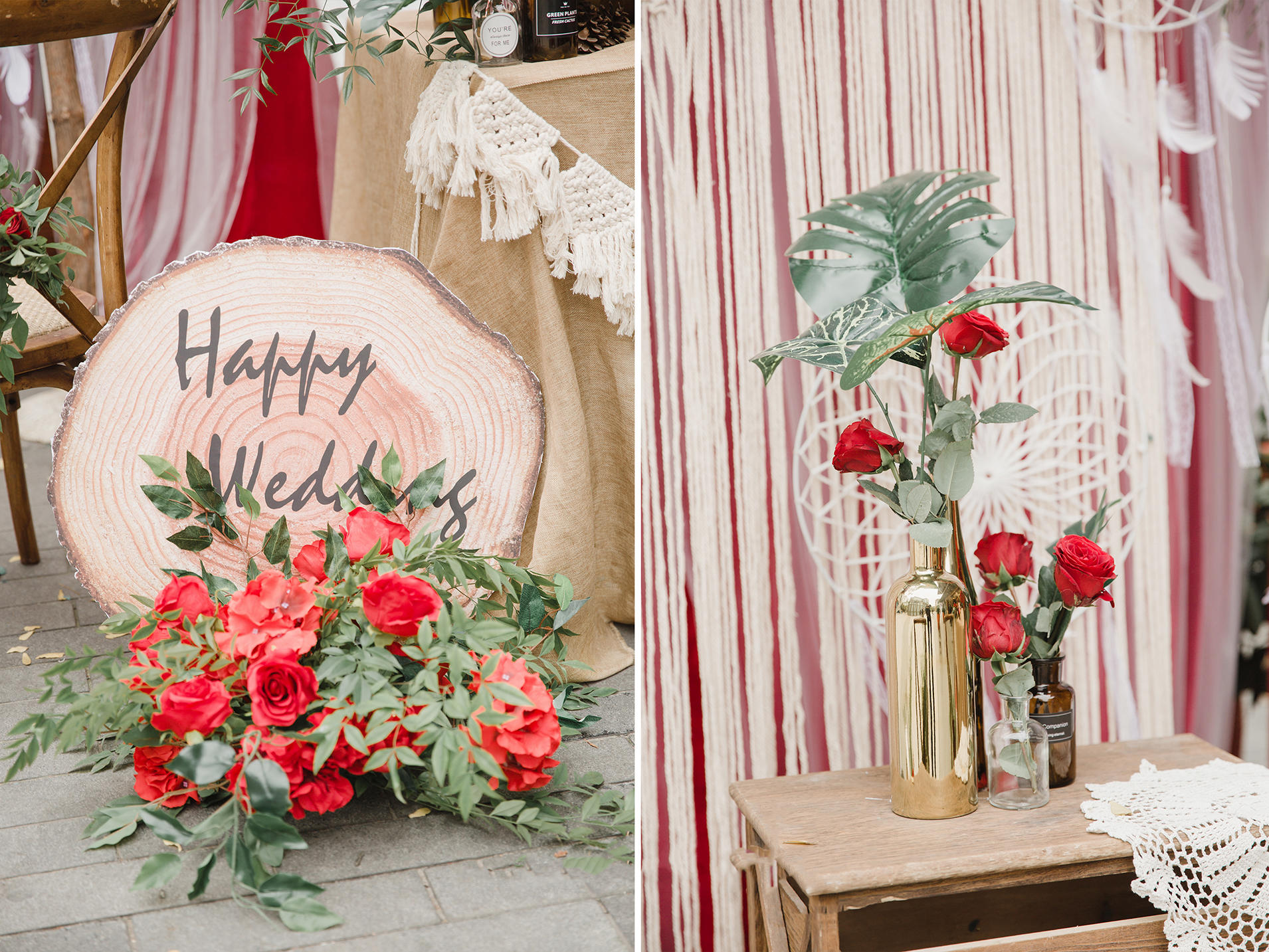 【暖春特惠送督导】橙绿色户外婚礼/全场鲜花/