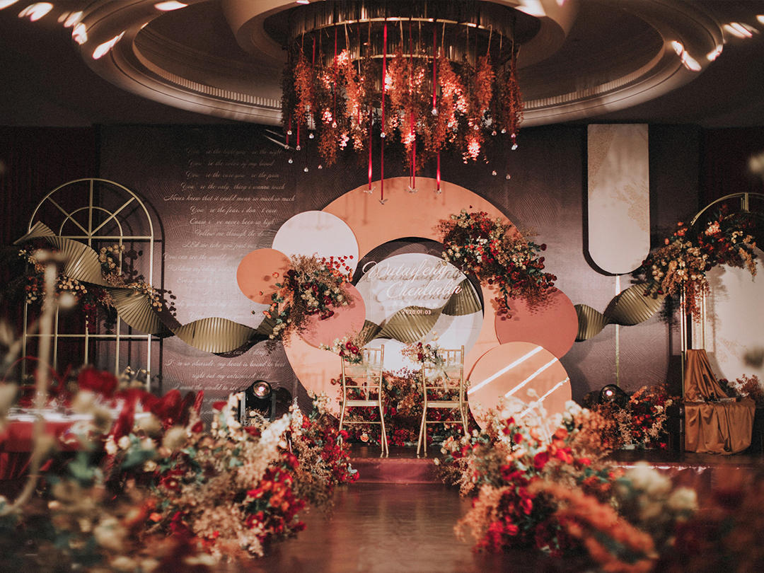 海口喜唯亭婚礼 | 复古红色小清新婚礼