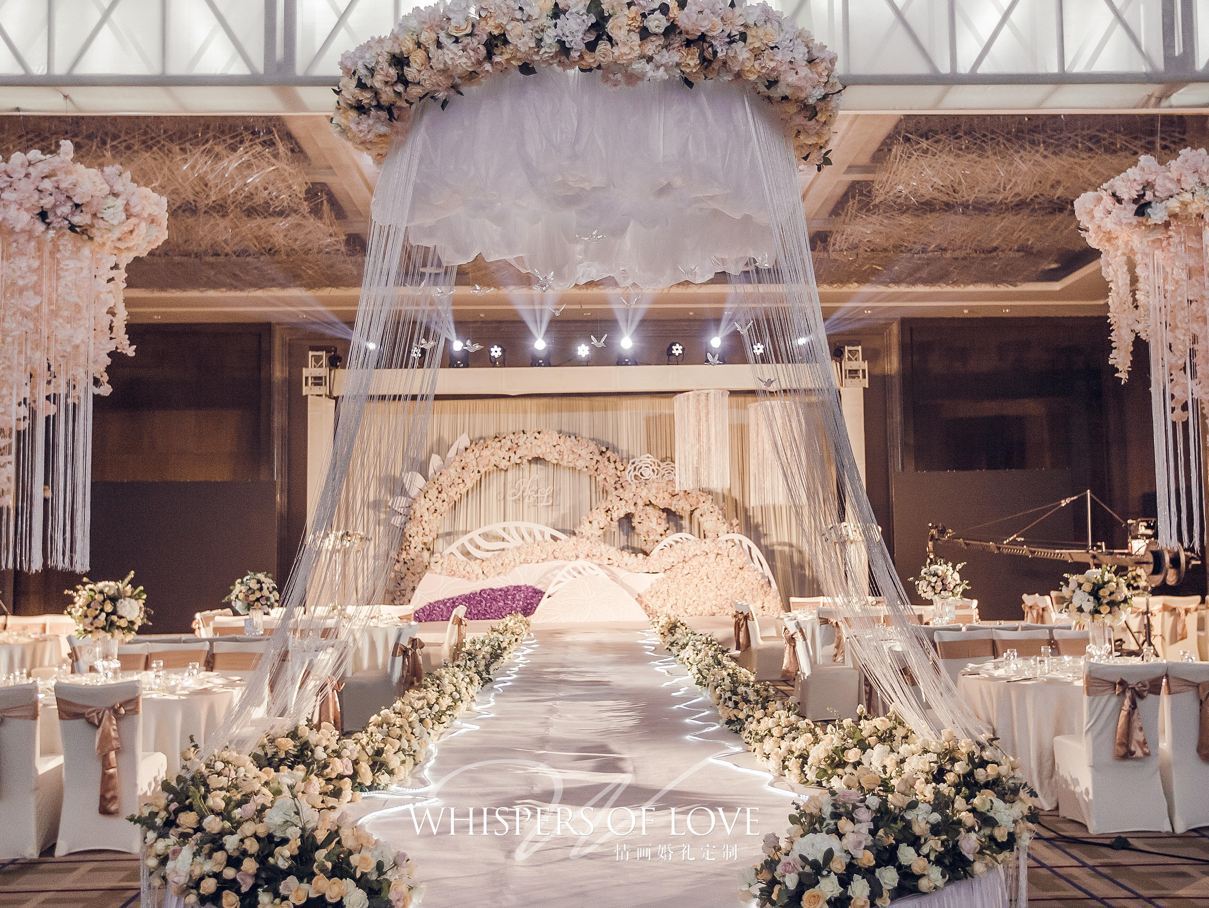 【情画】梦幻香槟色婚礼-室内爆款 花艺效果满分