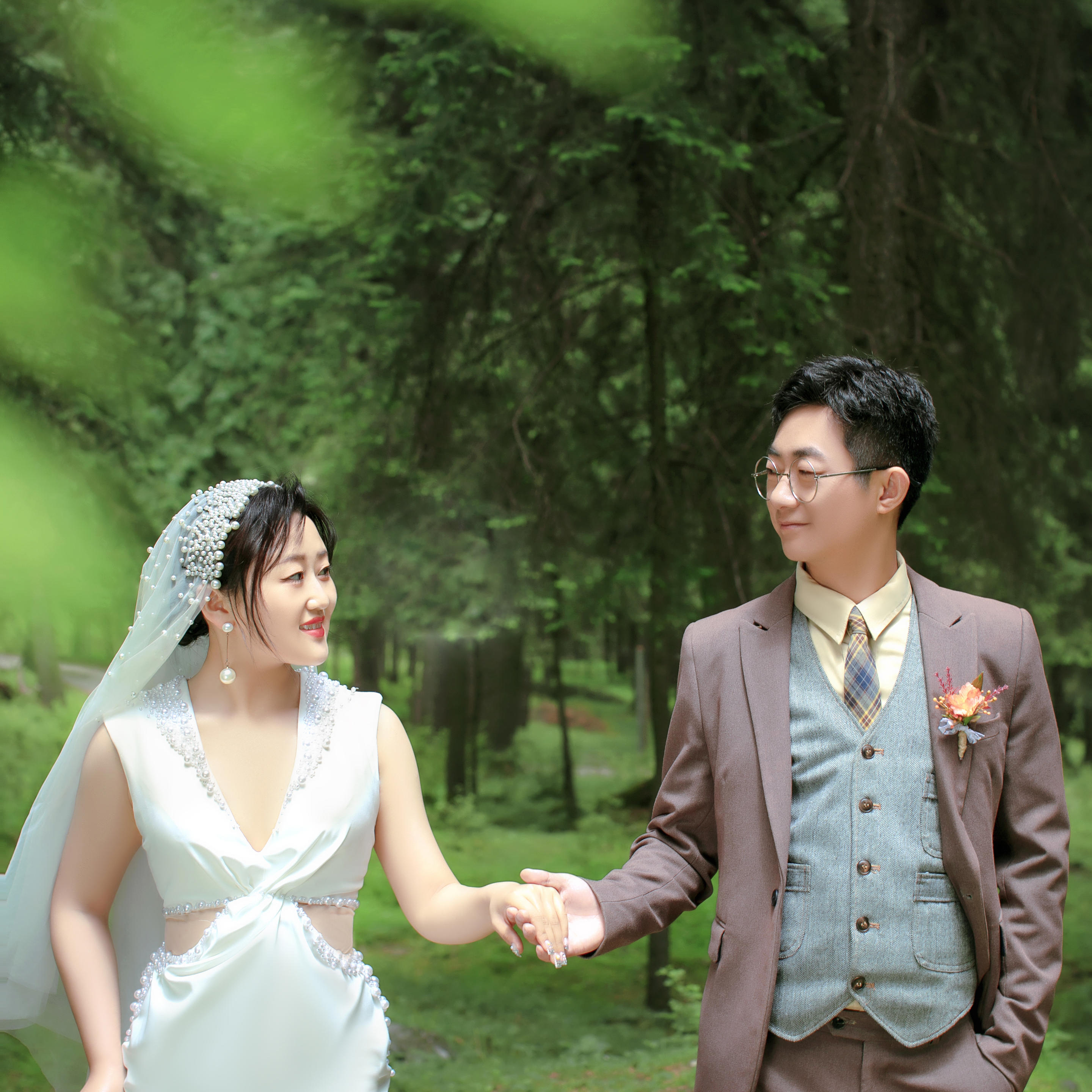 【凡森·影像】清新自然森系园林婚纱照