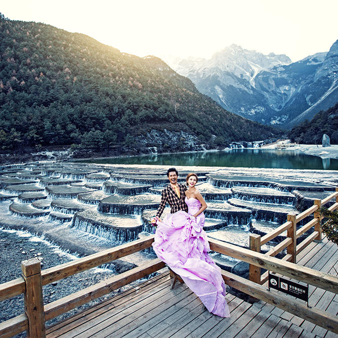 永恒美【大美丽江+蓝月谷景区+雪山远景+拉市海】