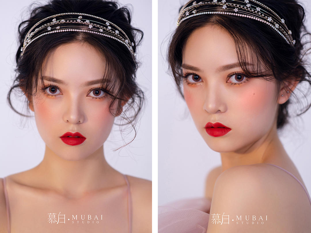 慕白彩妆造型 上门新娘早妆380+伴娘