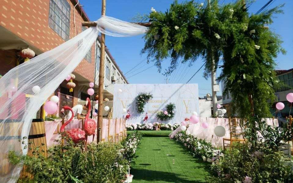 室外森系清新唯美草坪婚礼I.LOVE