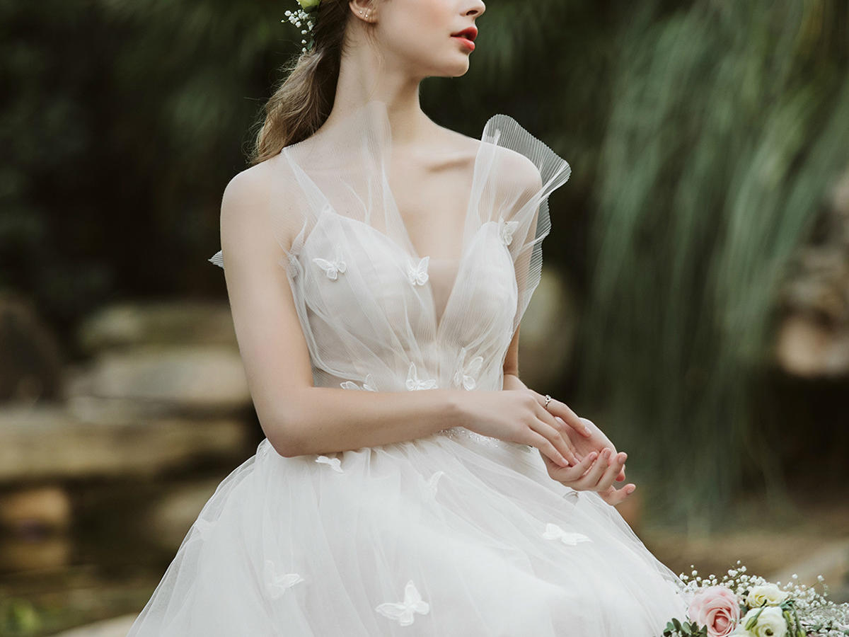 【花漾】春夏新款吊带小清新礼服