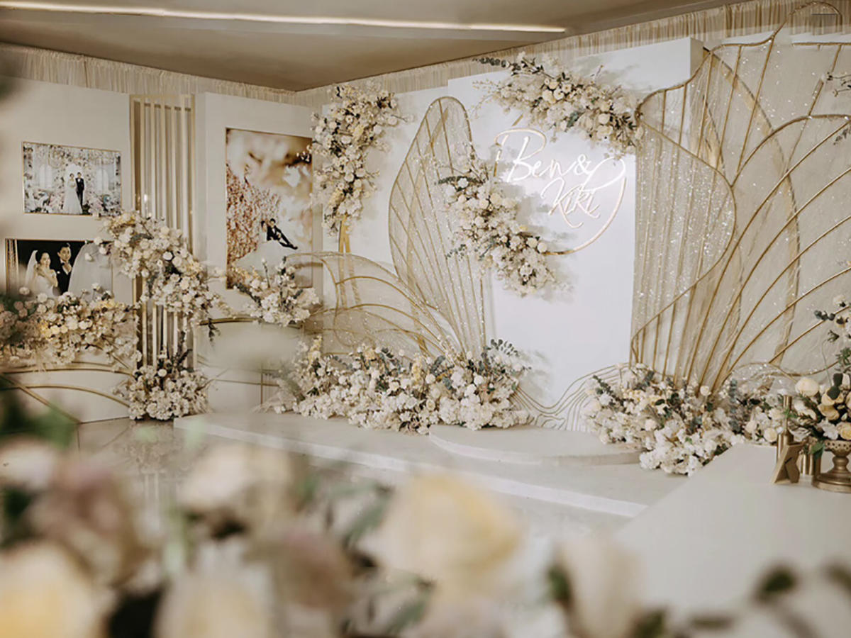 永康地区｜高贵典雅香槟金翅膀主题婚礼