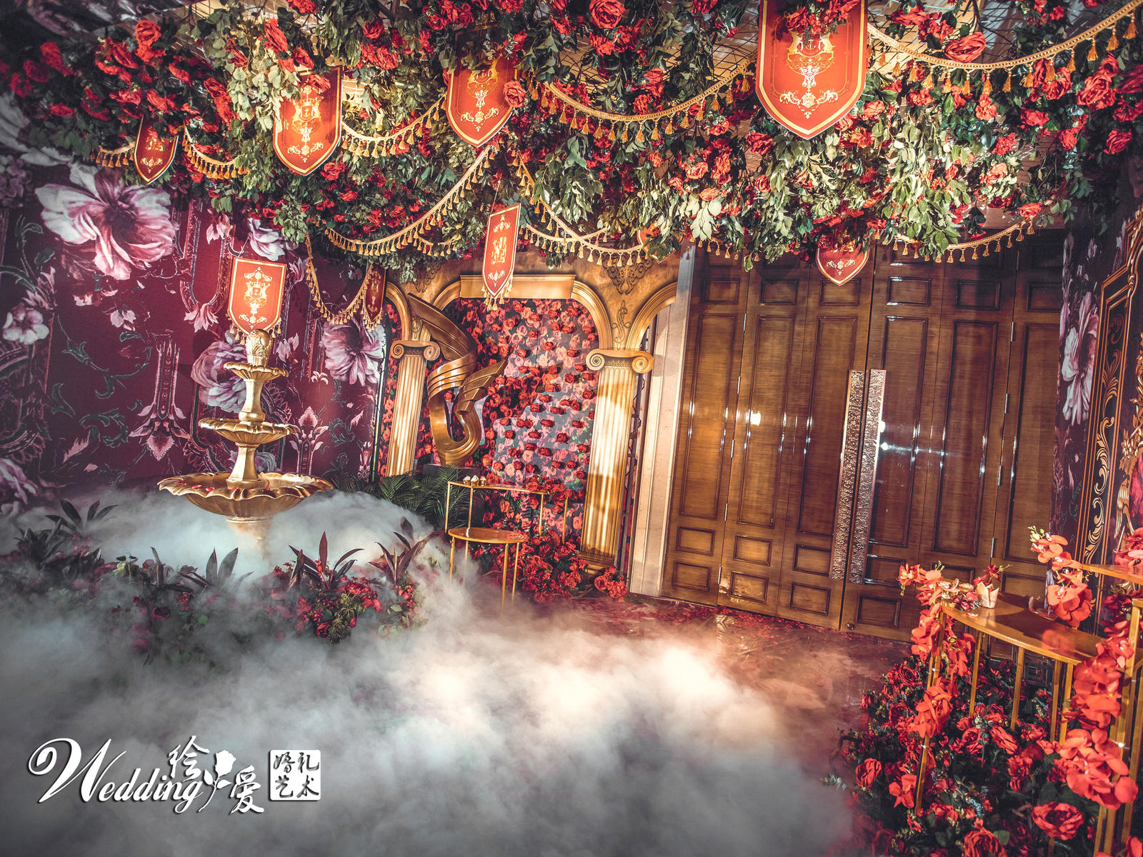 【送婚前微电影】巴洛克复古红金色婚礼含四大金刚