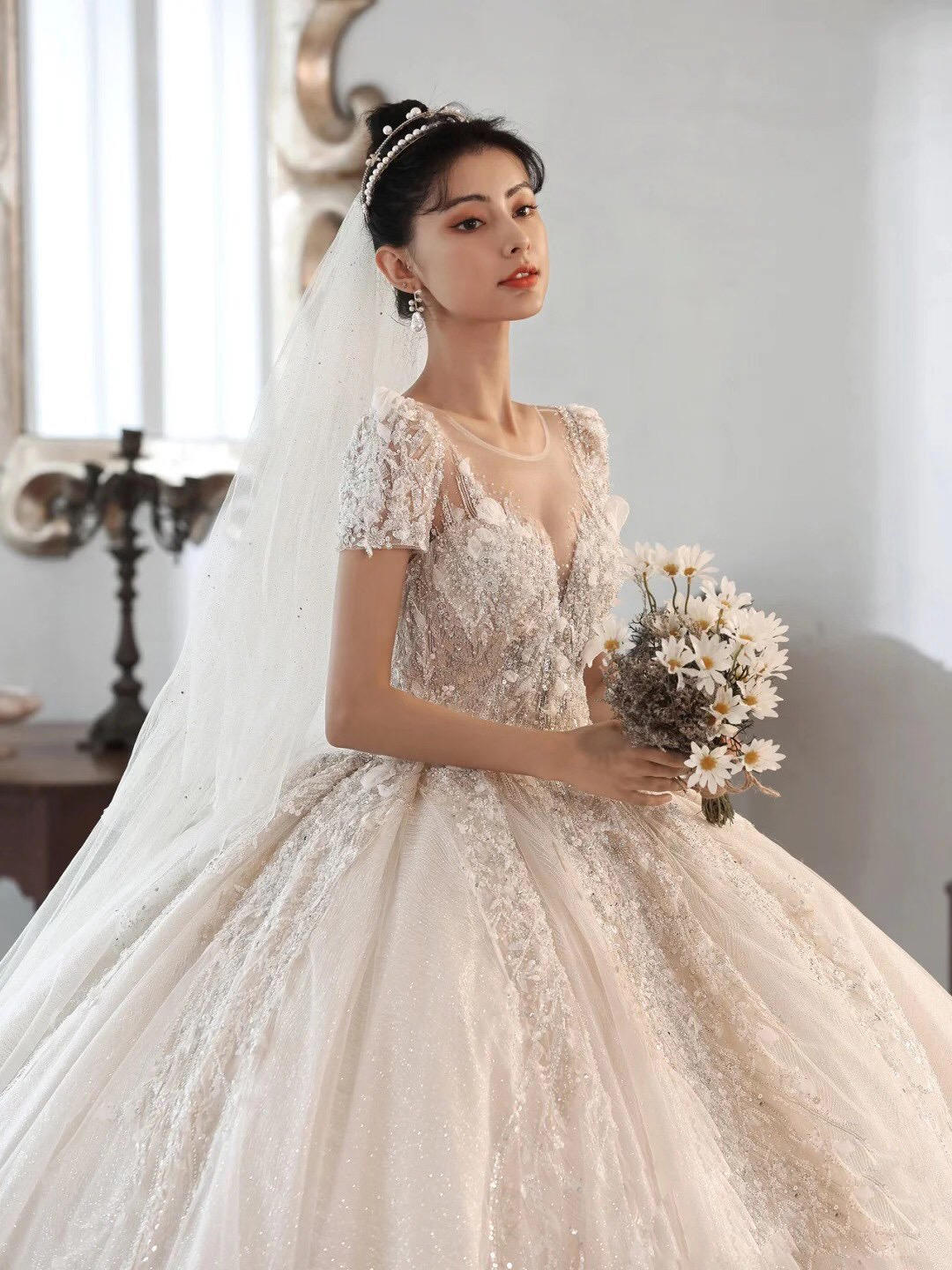 【安娜淑】豪华韩式大拖尾