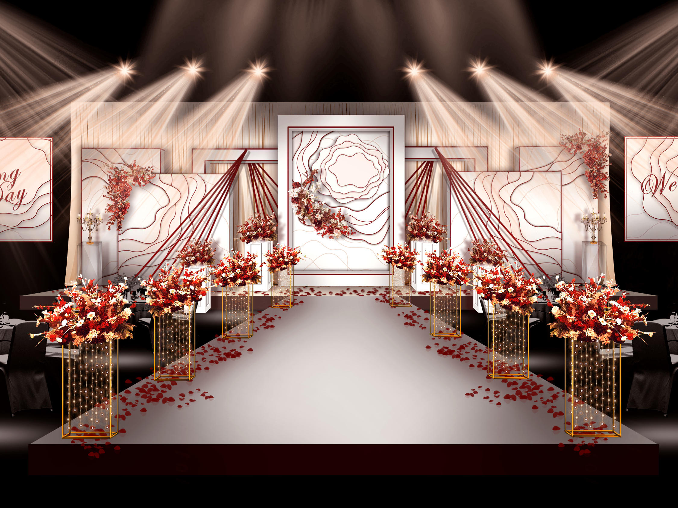 留影区签到区T台婚礼省心套