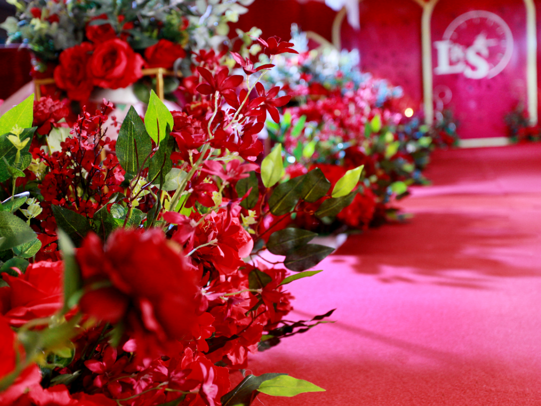 息县婚庆 花海阁婚礼19年最经典配色红金主题