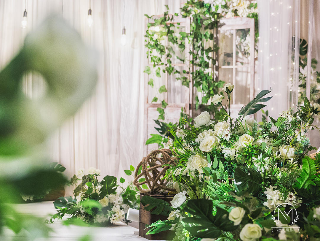 米卡婚礼室内森系小清新婚礼 只要8888