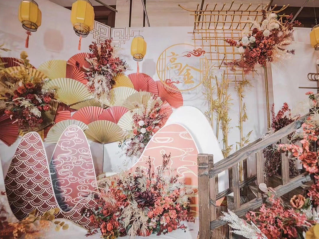 【新尚中式】白+橙黄色心中式婚礼三明热门婚庆秒杀