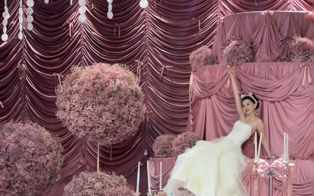 粉色婚礼  真人芭比粉