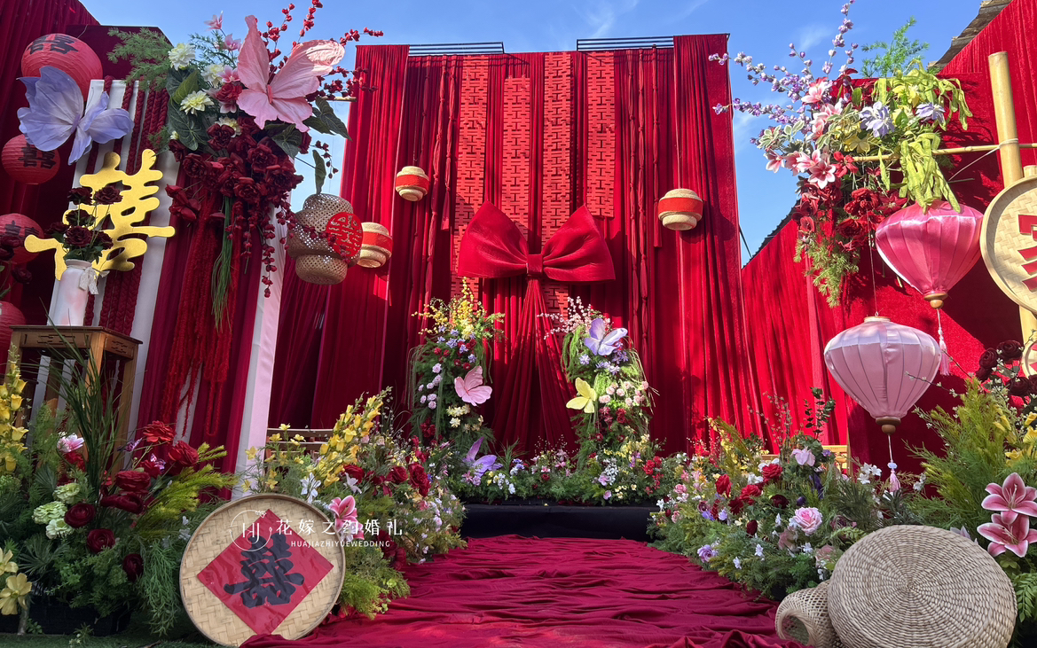 【花嫁之約】農(nóng)村氛圍感高背景蝴蝶結(jié)婚禮