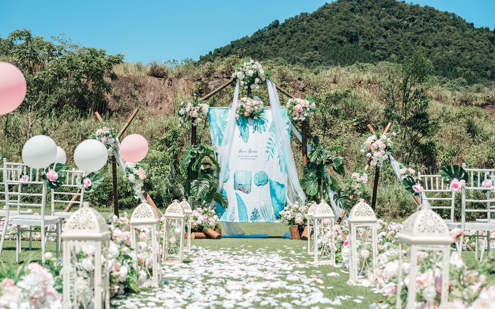 【罗曼史】蓝色几何韩式ins风极简个性化定制婚礼