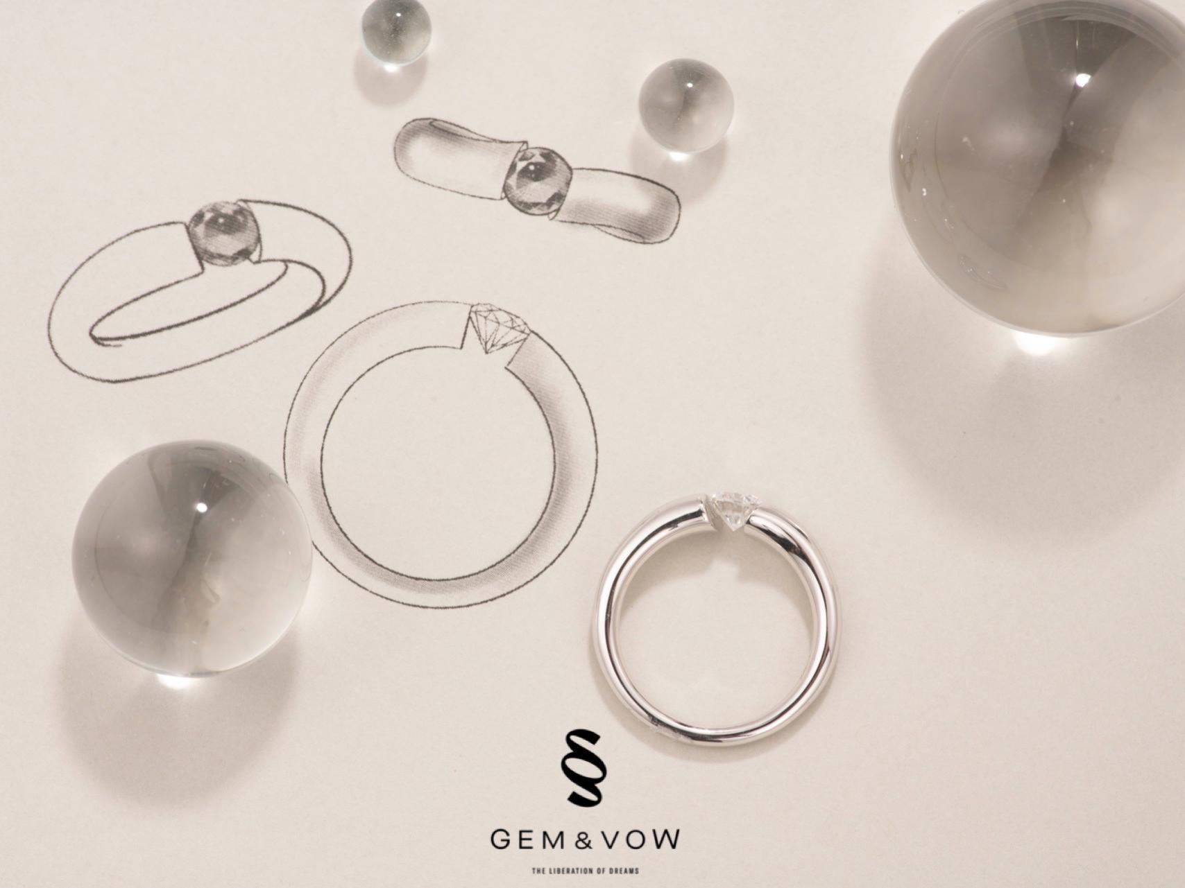 钻戒婚戒设计师定制款共生