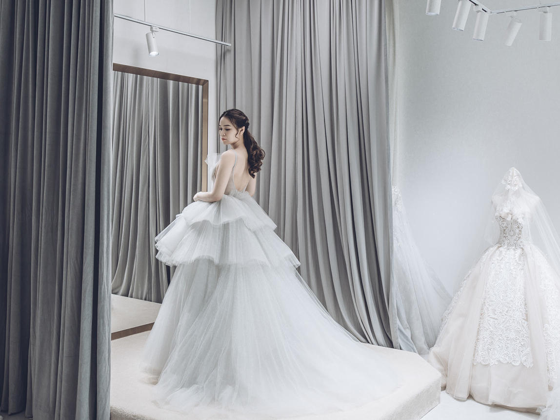 WILL婚纱 梦幻灰蓝色婚纱租赁套餐