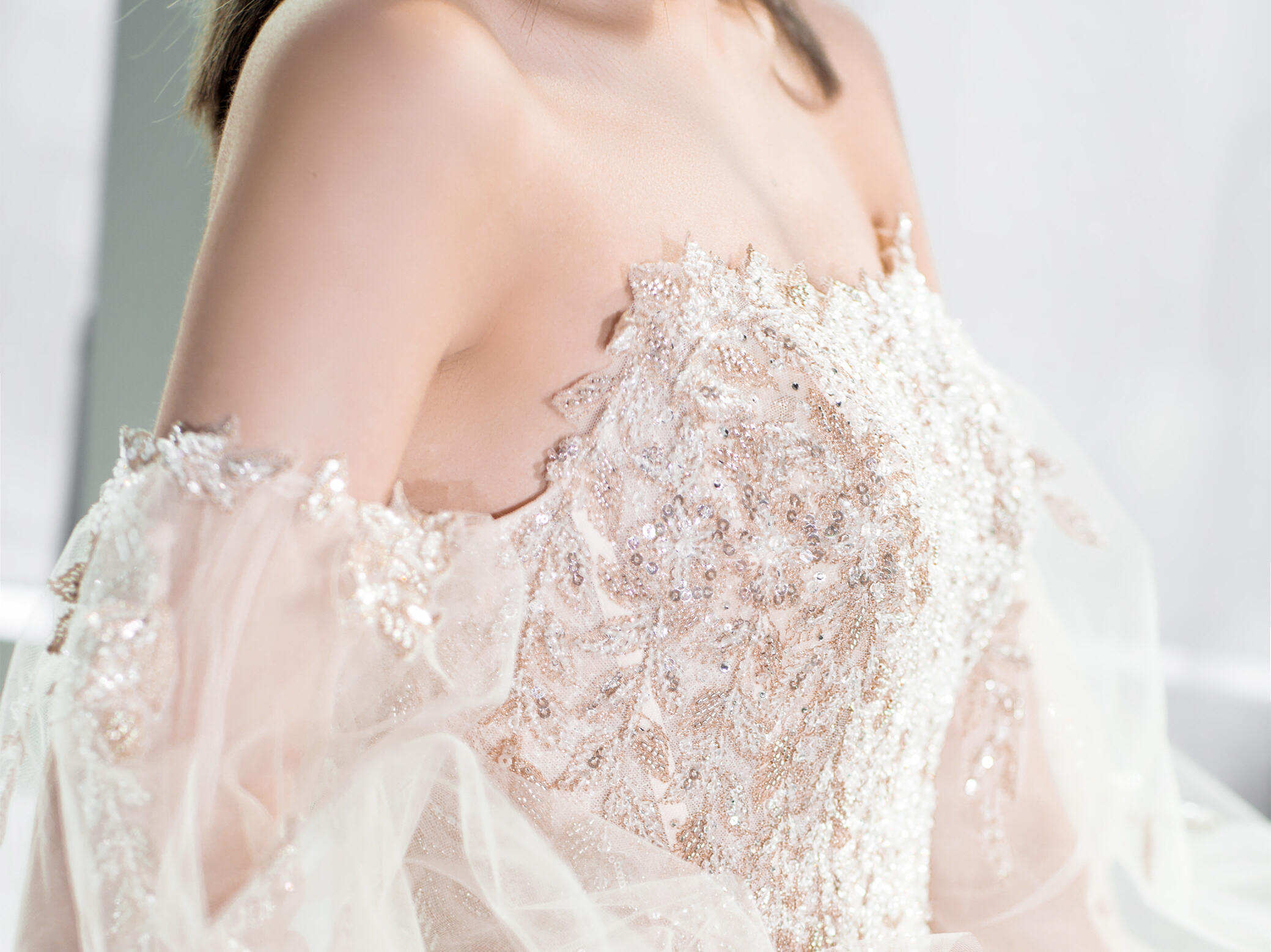 【Mint 薄荷】爆款三种穿法丨香槟色收腰仪式纱