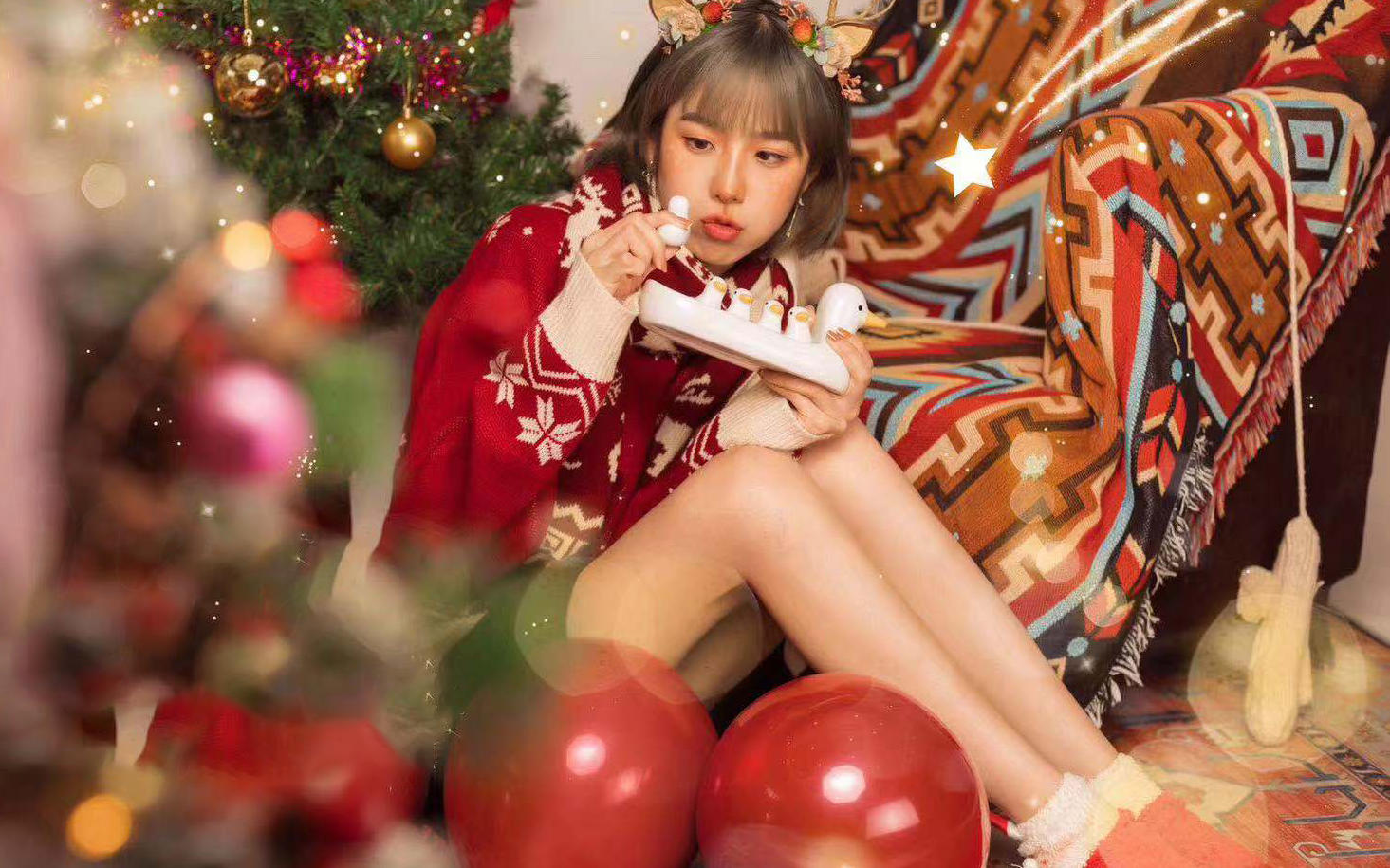 圣诞女孩   一个人的圣诞也可以很嗨