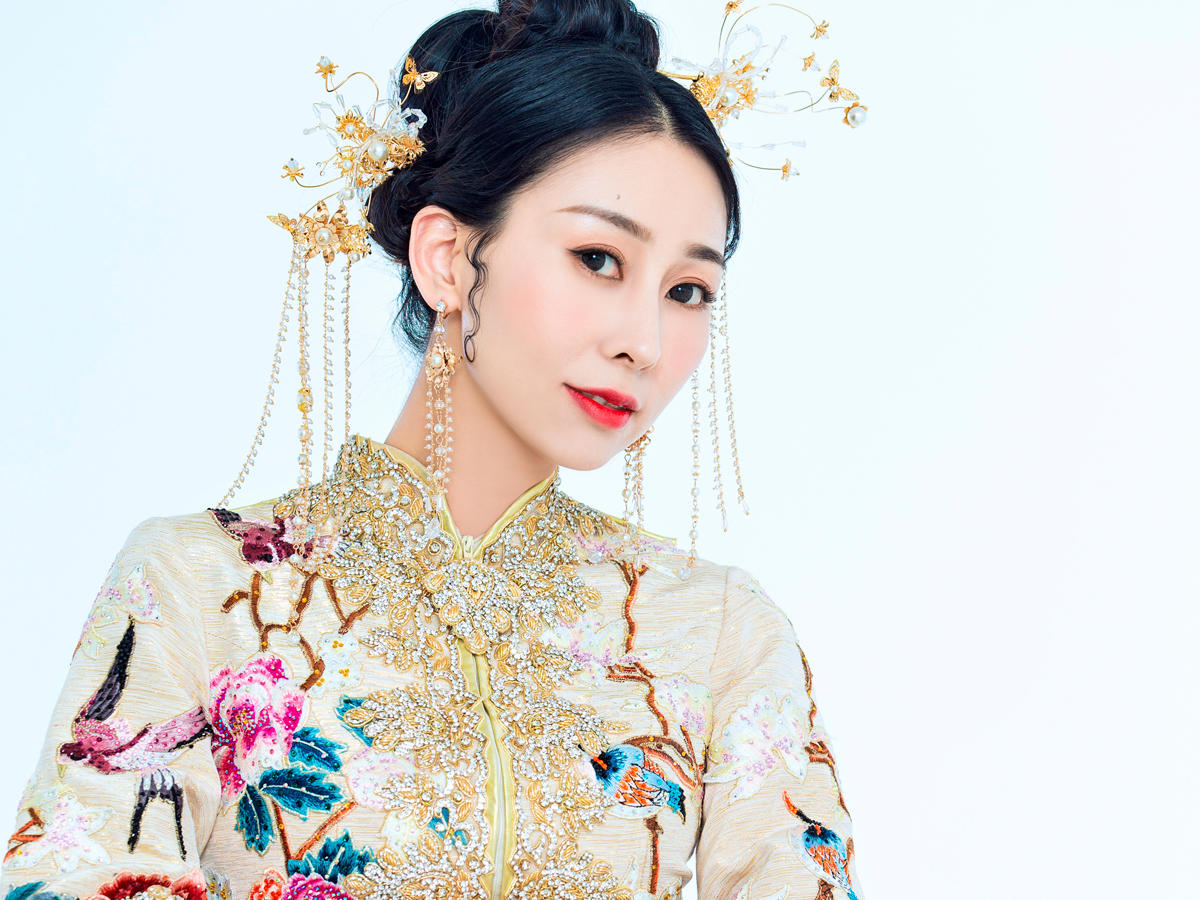 2019工笔牡丹孔雀马来褂