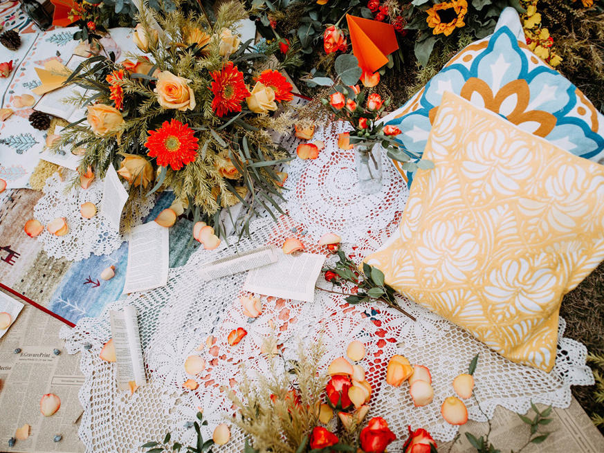 【乐芙梦格子】庭院户外暖冬系纯布置＋赠敬酒服