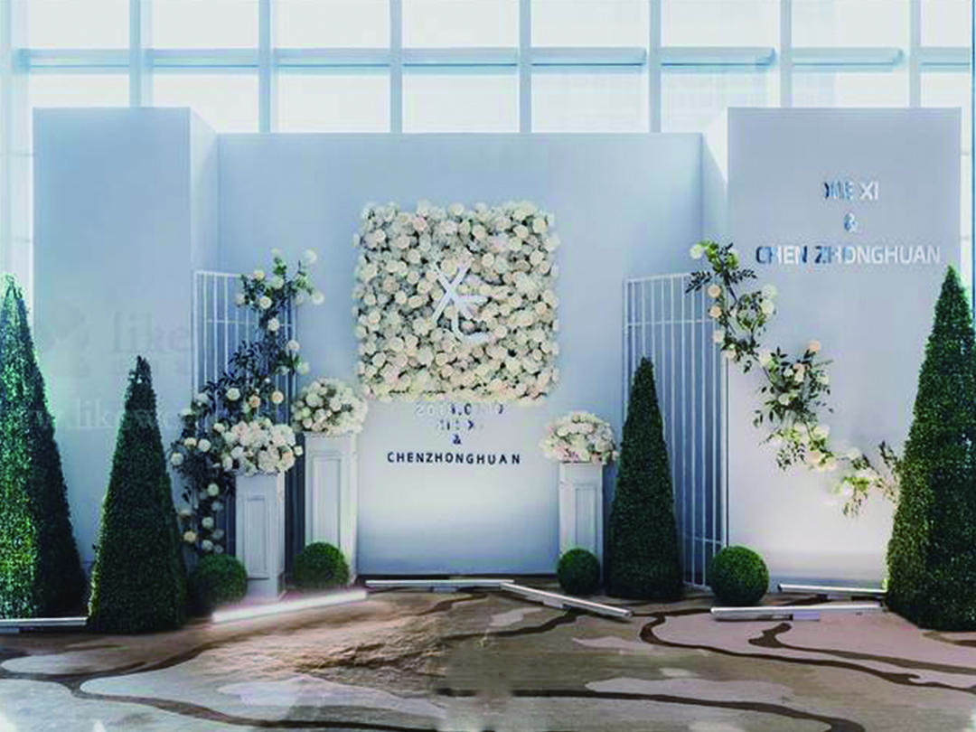 兰州桑上婚典白绿色系创意主题婚礼