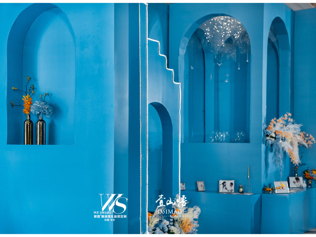 【薇雪婚礼】室内创意奇幻梦境蓝色系宝宝宴