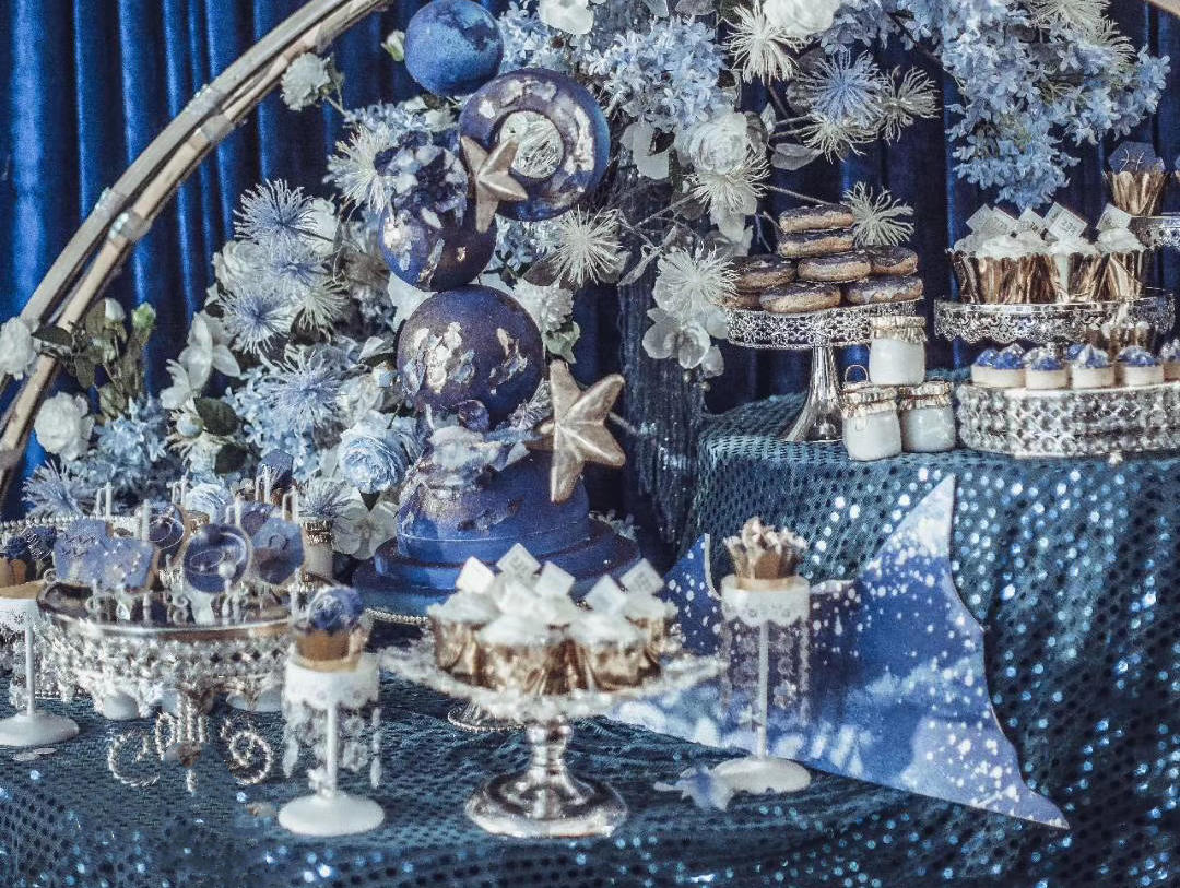 星空奢华创意风主题婚礼含老板亲自司仪化妆摄像摄影